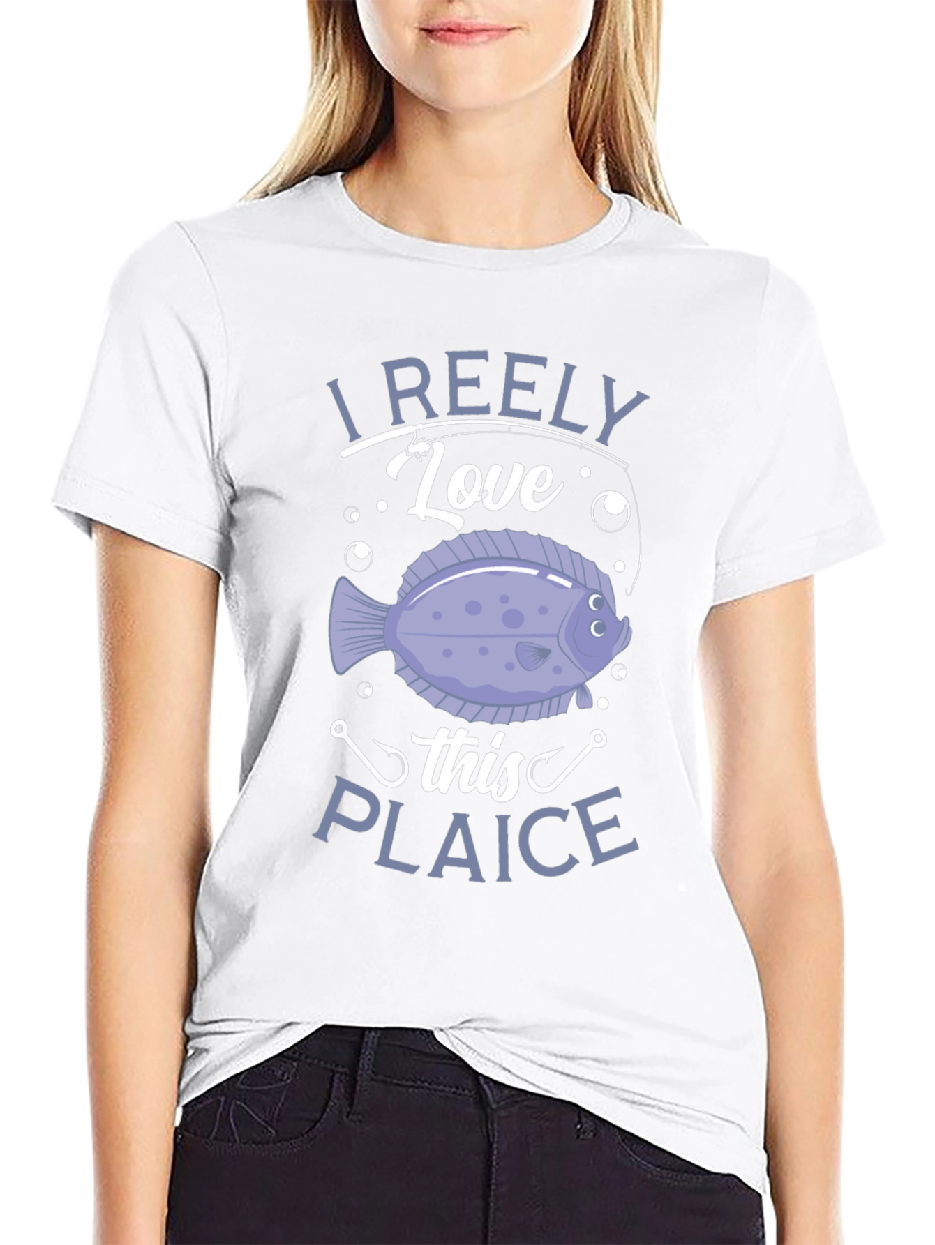 I Reely Love This Plaice Funny Fishing T-Shirt