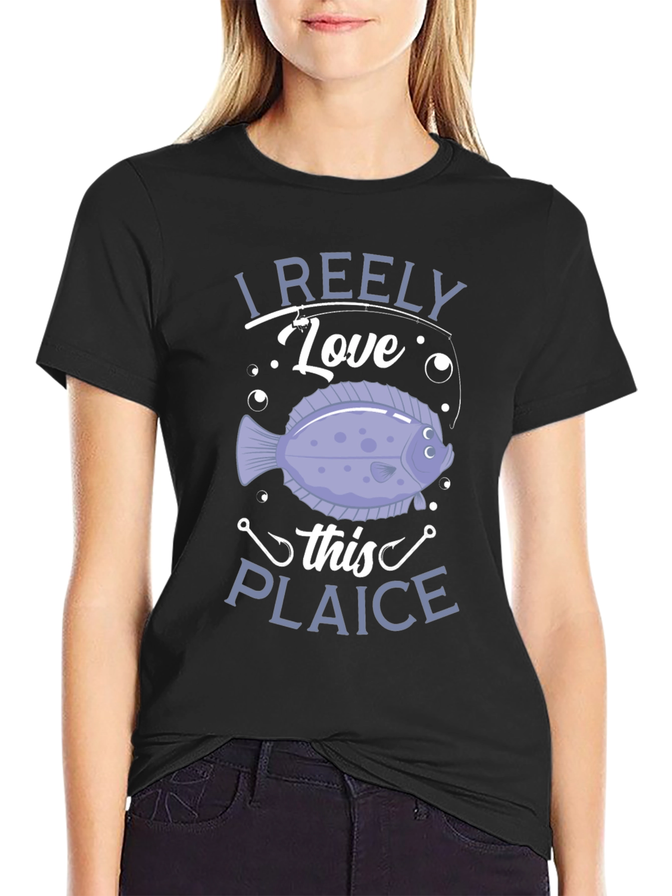 I Reely Love This Plaice Funny Fishing T-Shirt