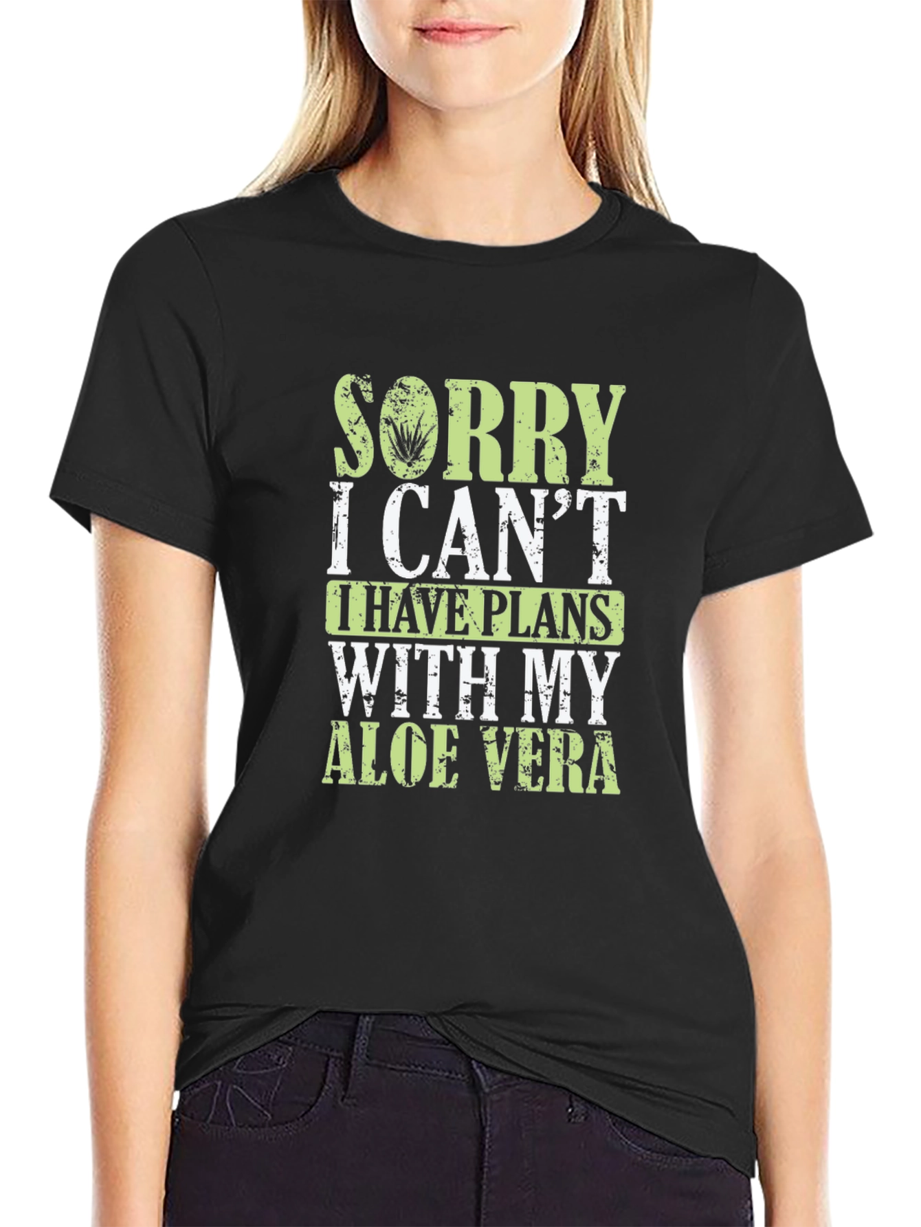 Aloe Vera Plans Graphic Tee - Black