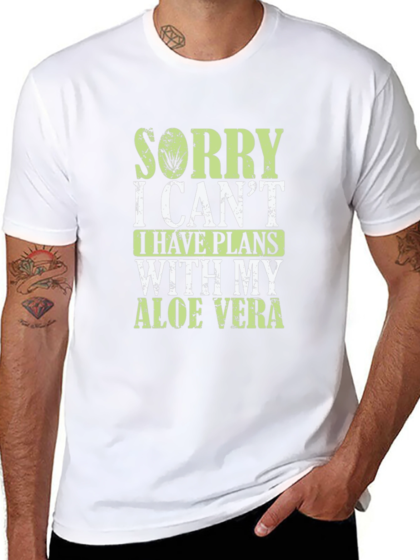 Aloe Vera Plans Graphic Tee - Black
