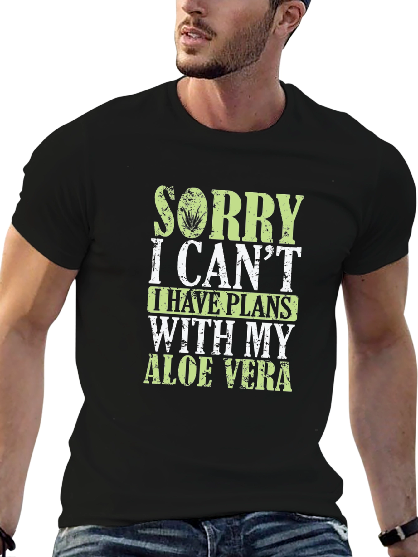 Aloe Vera Plans Graphic Tee - Black