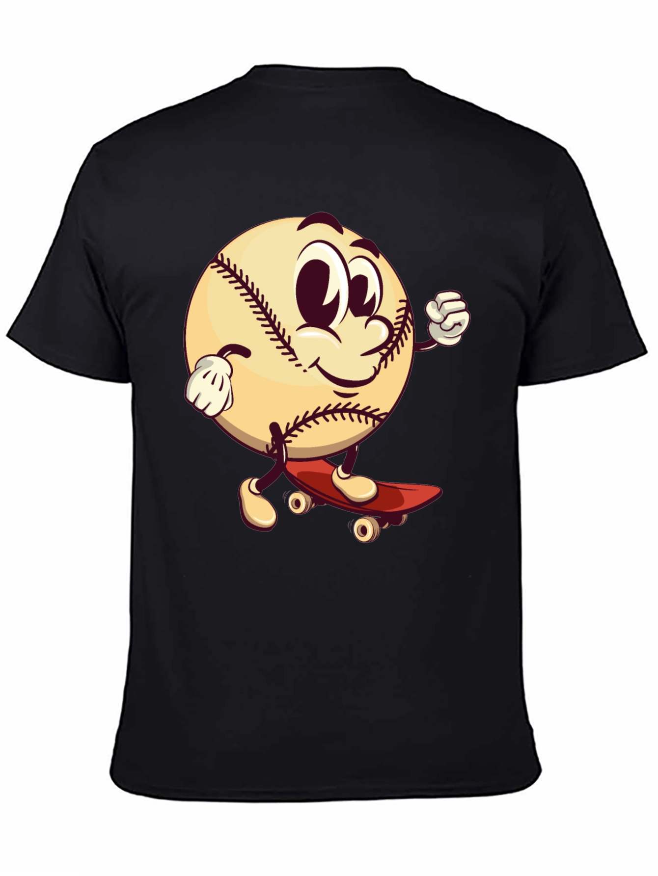 Cartoon Baseball Skateboard T-Shirt