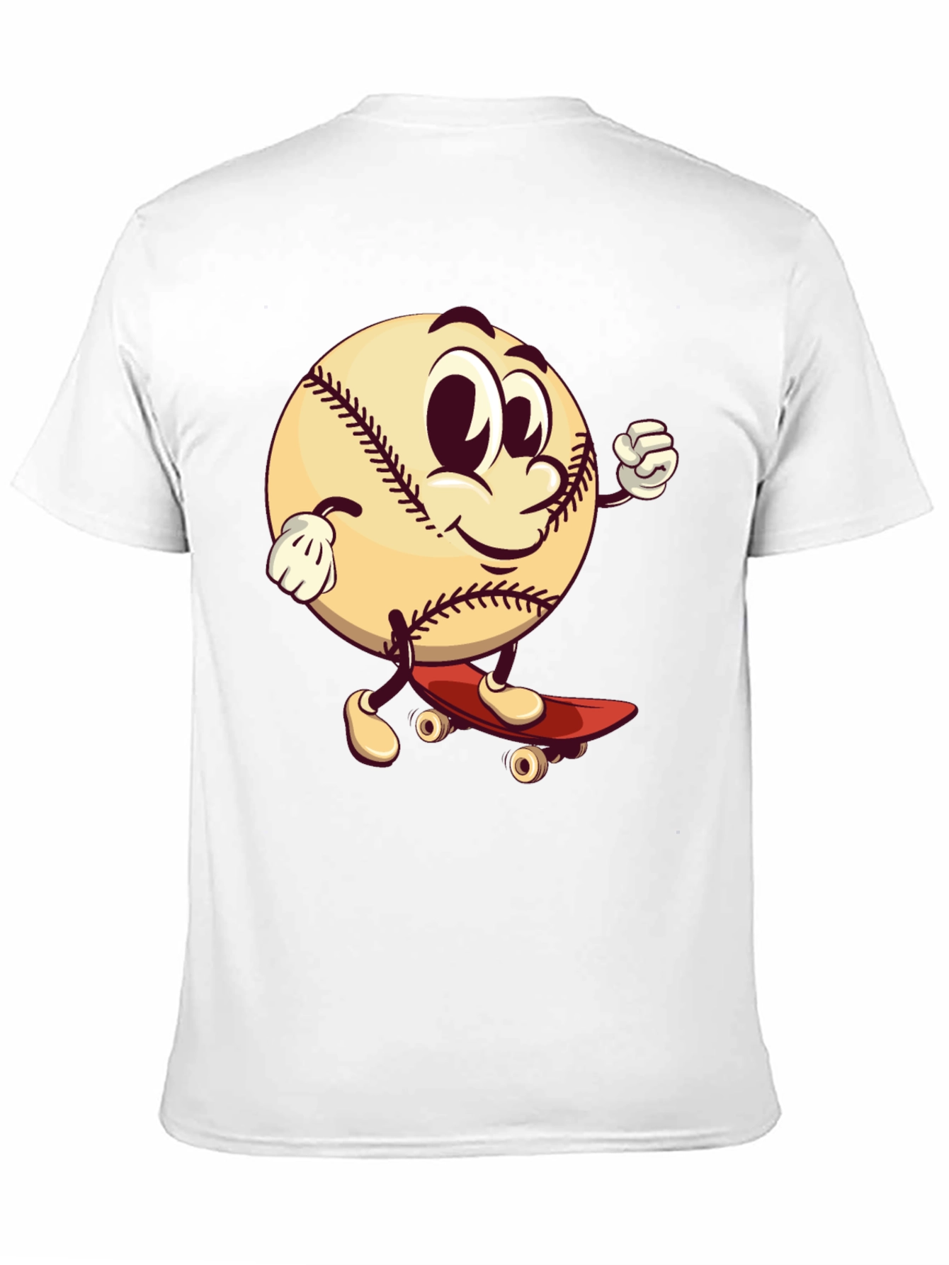 Cartoon Baseball Skateboard T-Shirt