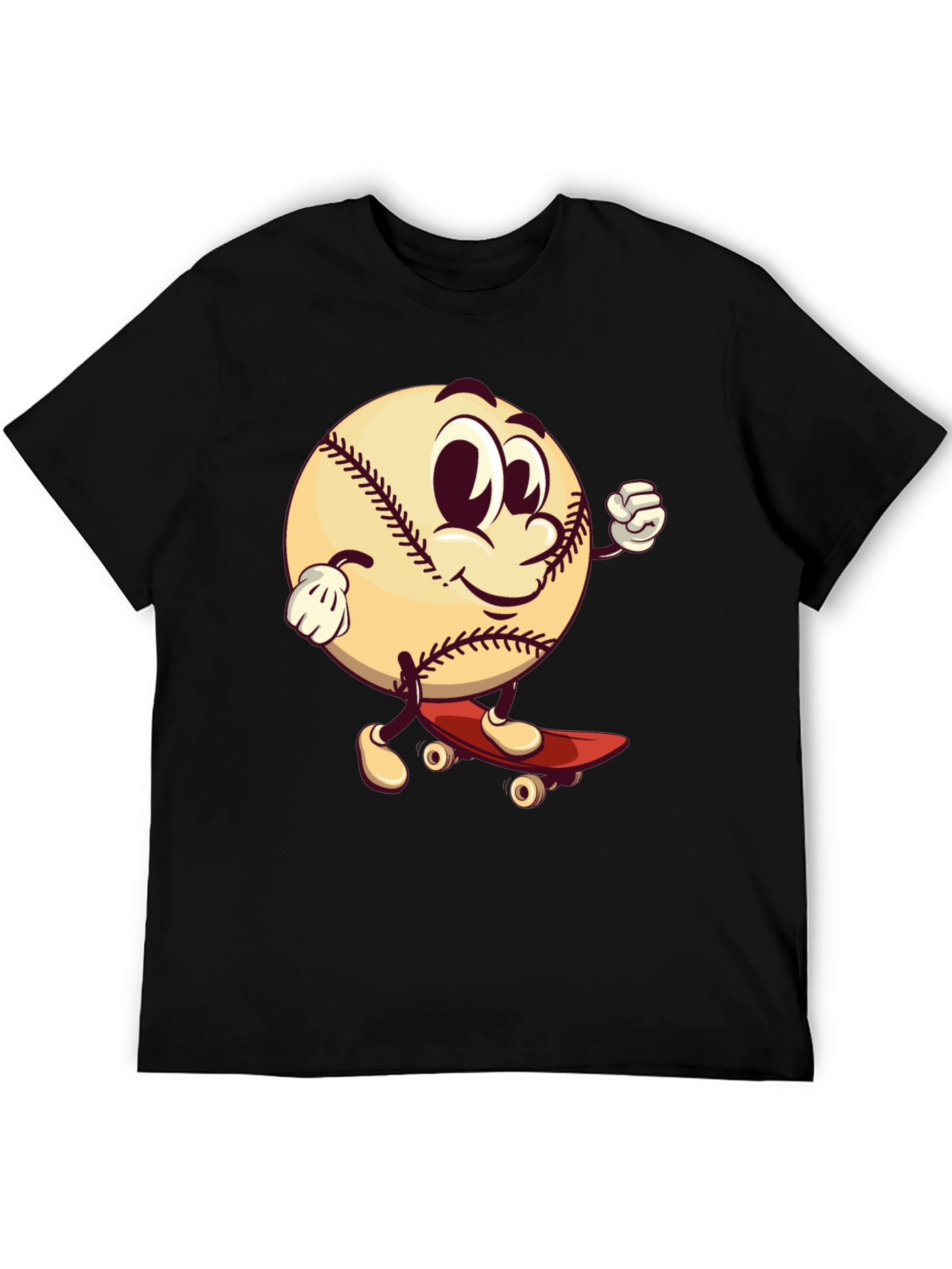 Cartoon Baseball Skateboard T-Shirt