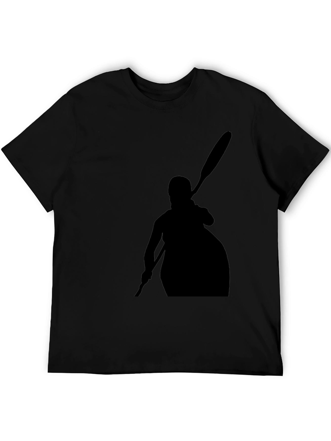 Black Kayaker Silhouette T-Shirt