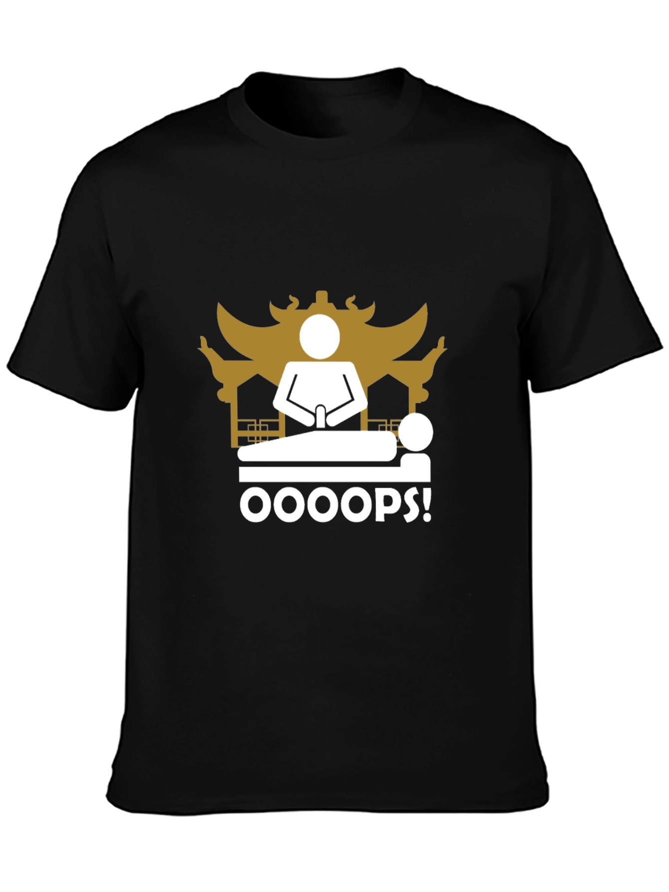 Oops! Funny Black T-Shirt - Unique Graphic Tee