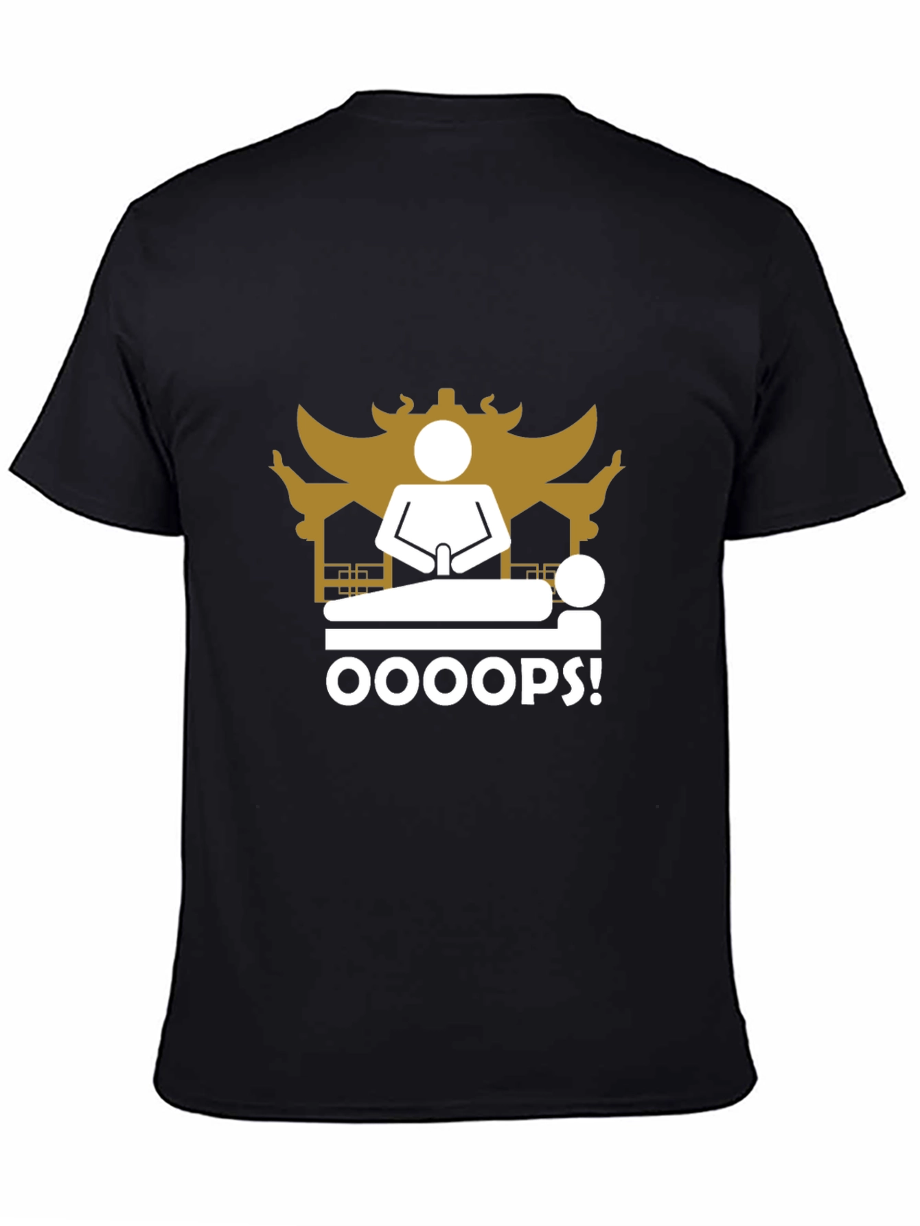 Oops! Funny Black T-Shirt - Unique Graphic Tee