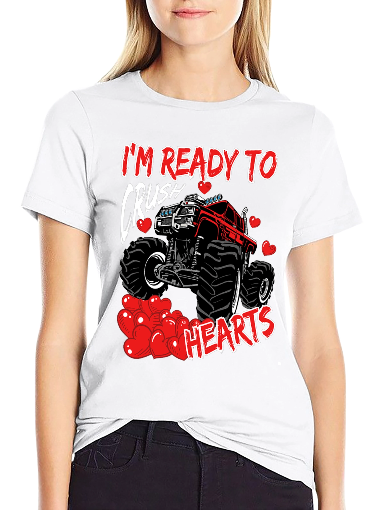 Crush Hearts Monster Truck Graphic Tee