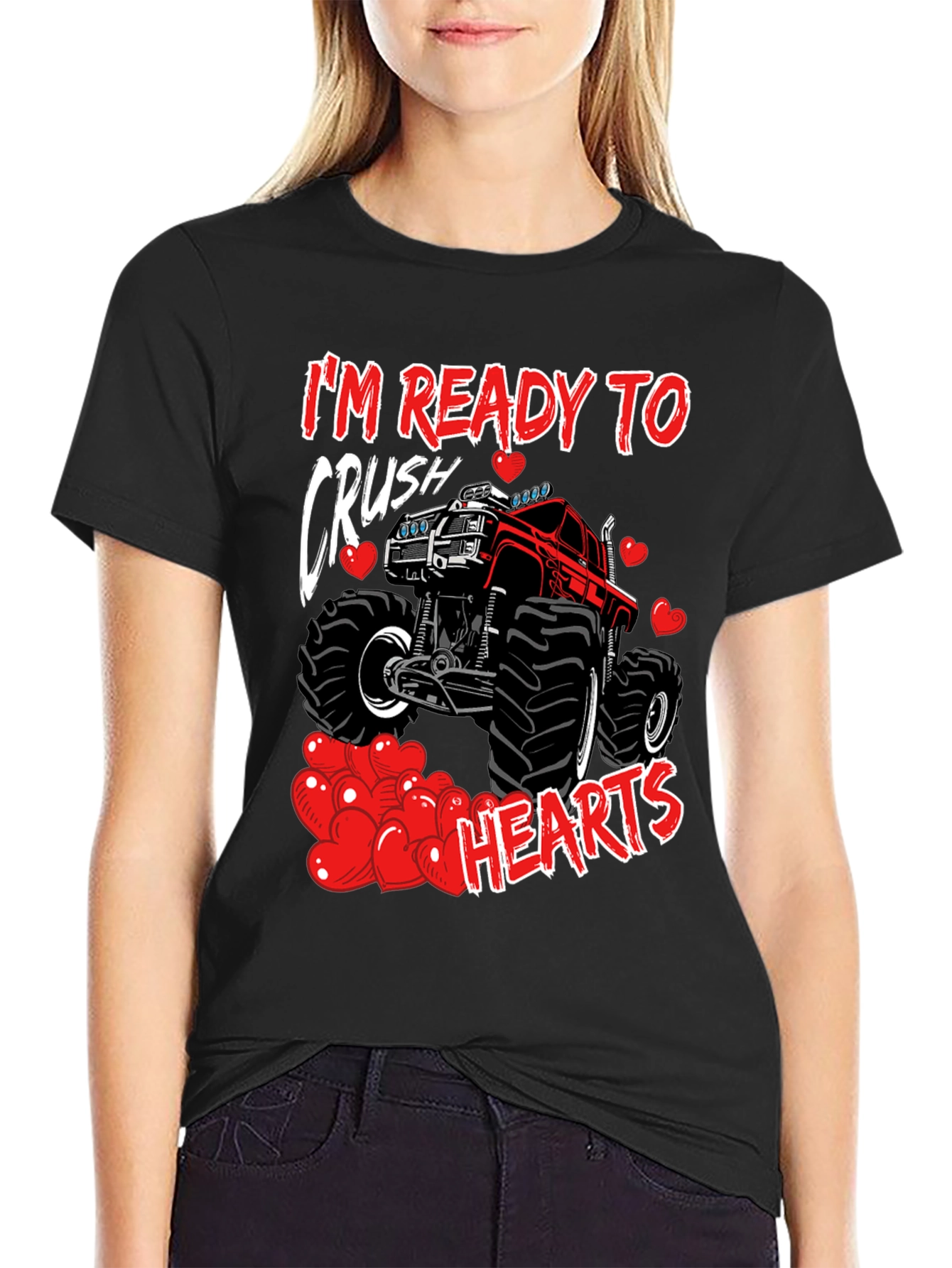 Crush Hearts Monster Truck Graphic Tee