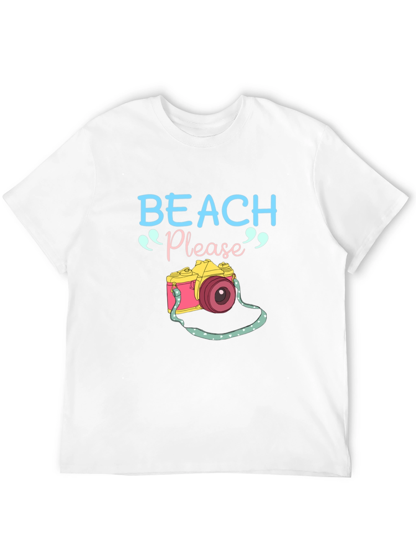 Beach Please Camera Graphic Tee