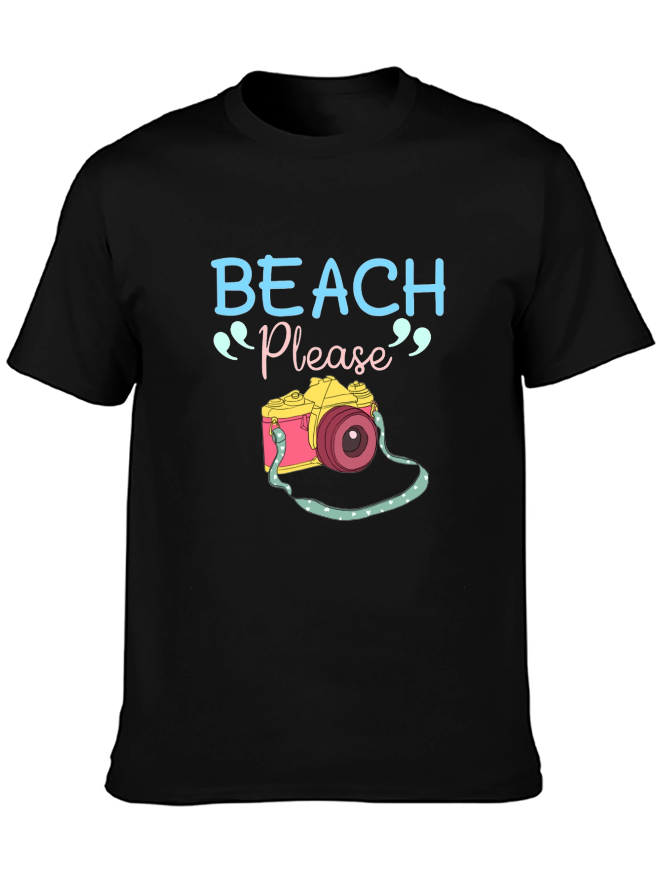 Beach Please Camera Graphic Tee