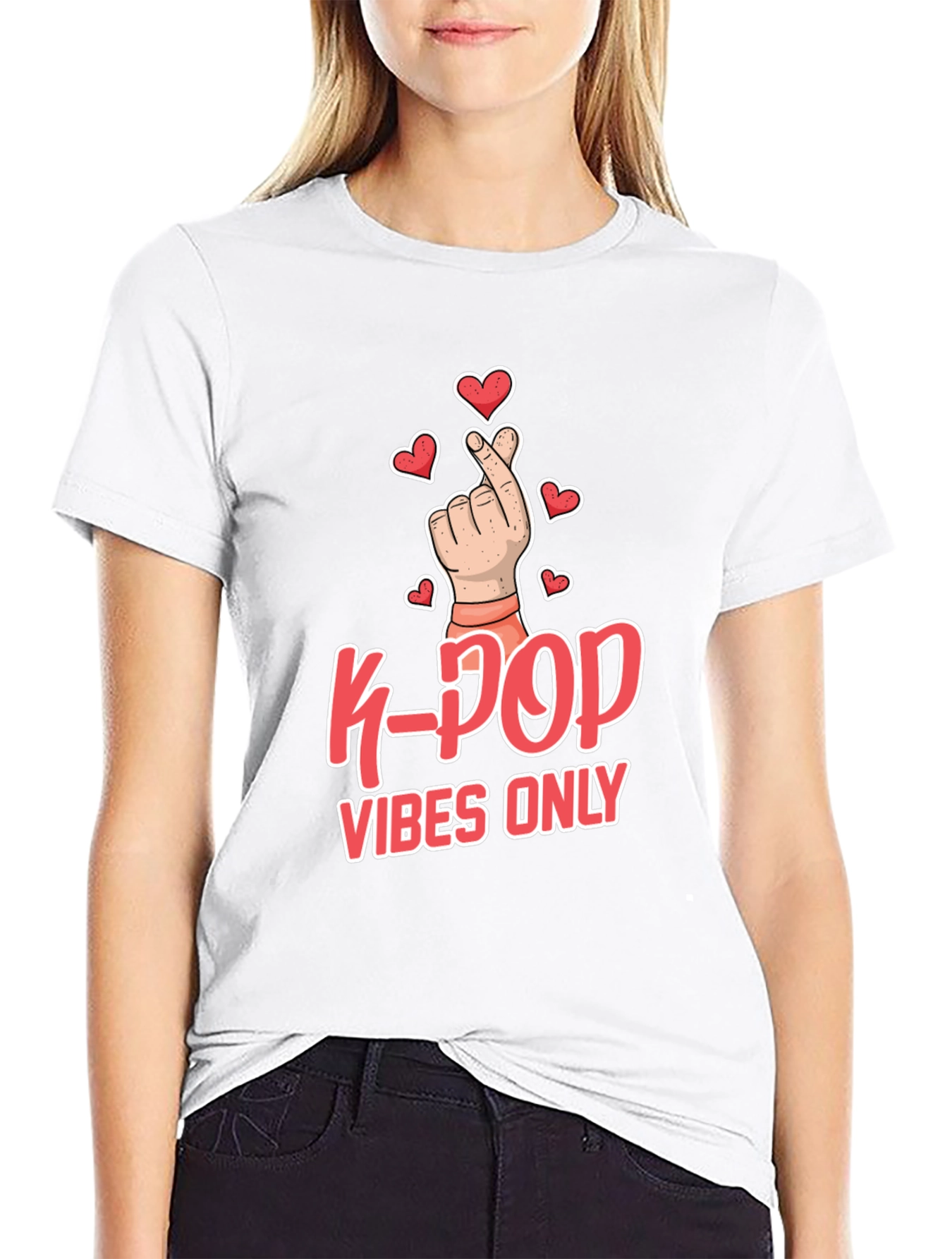K-Pop Vibes Only Graphic Tee - Trendy & Stylish!
