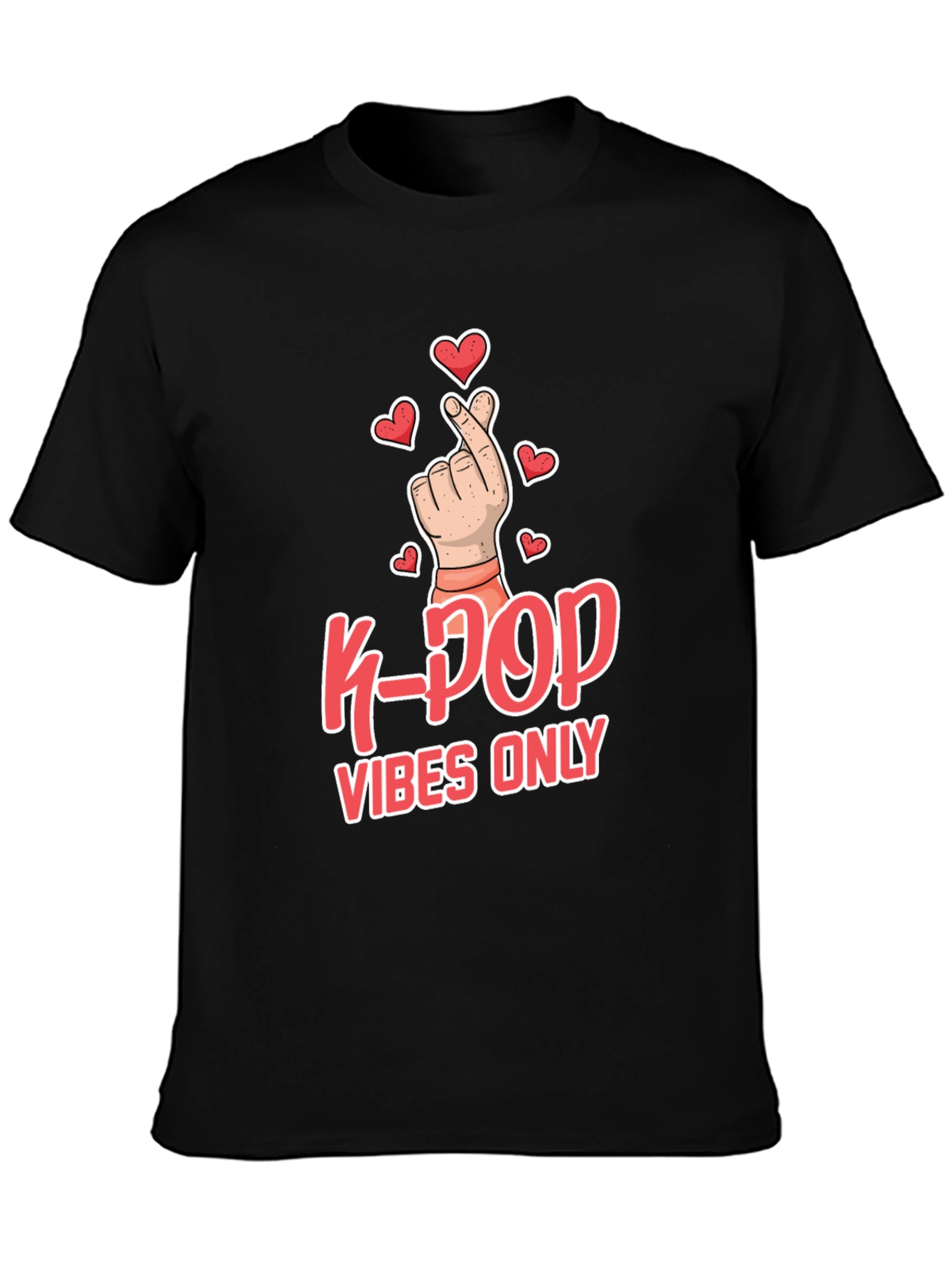 K-Pop Vibes Only Graphic Tee - Trendy & Stylish!