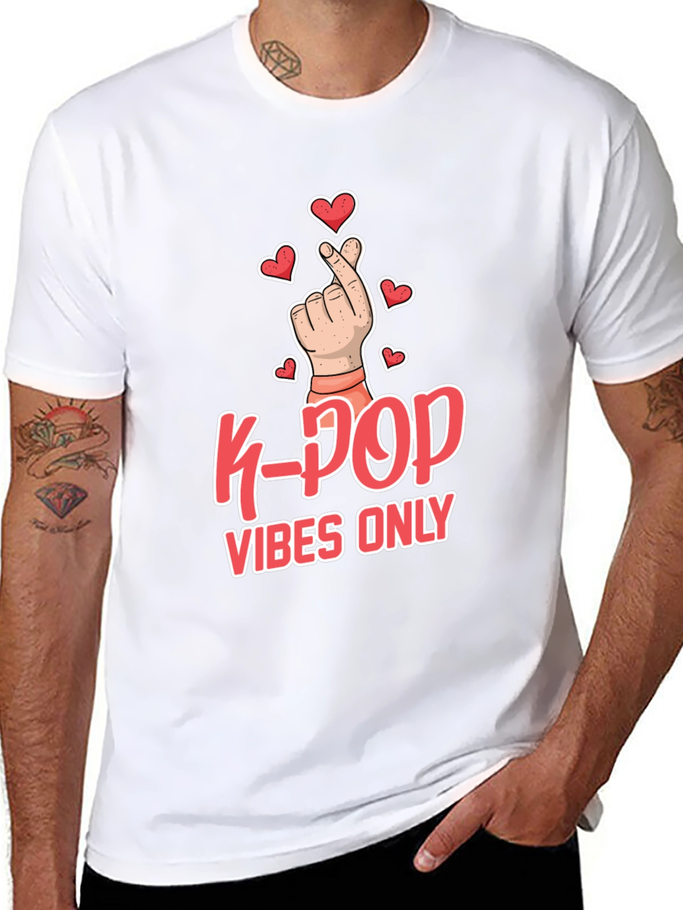 K-Pop Vibes Only Graphic Tee - Trendy & Stylish!