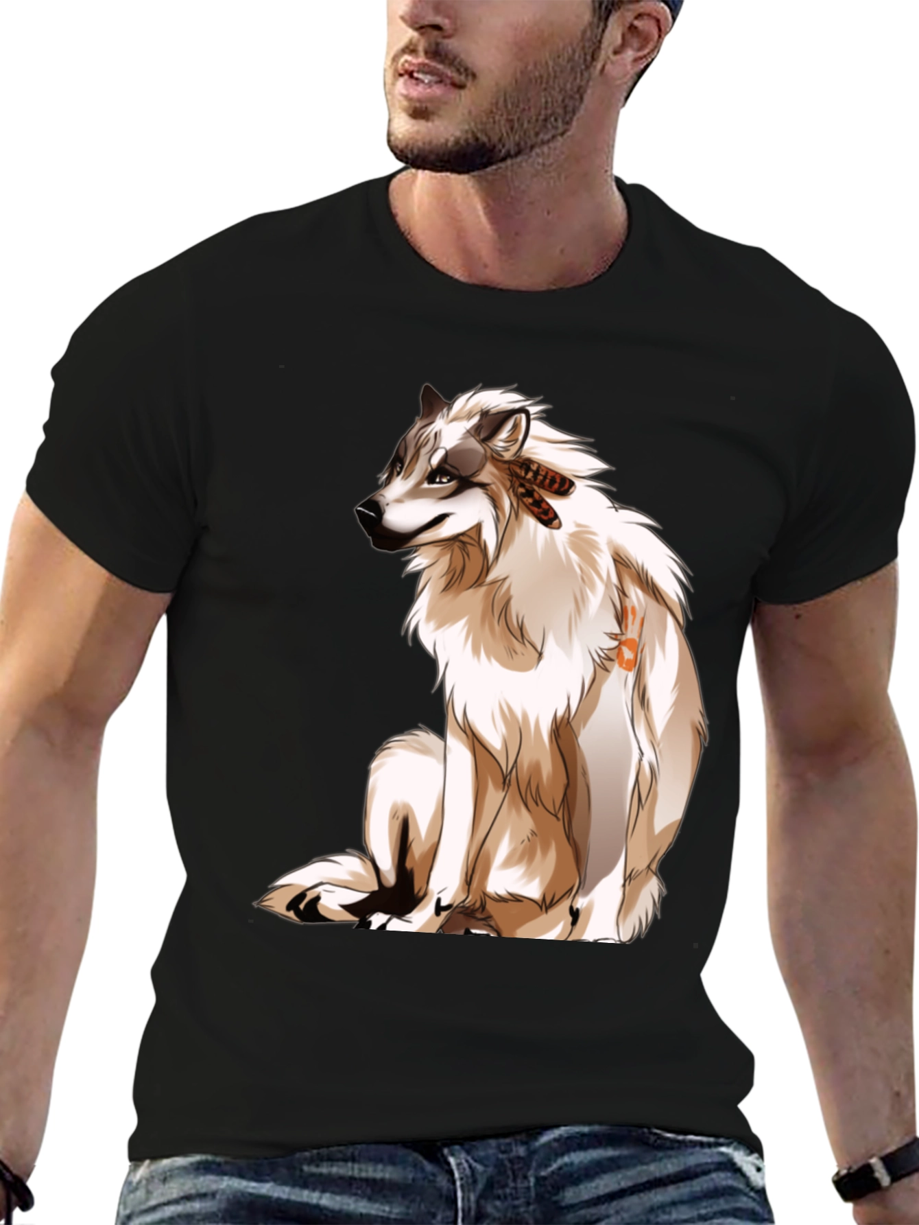 Wolf Graphic Print T-Shirt