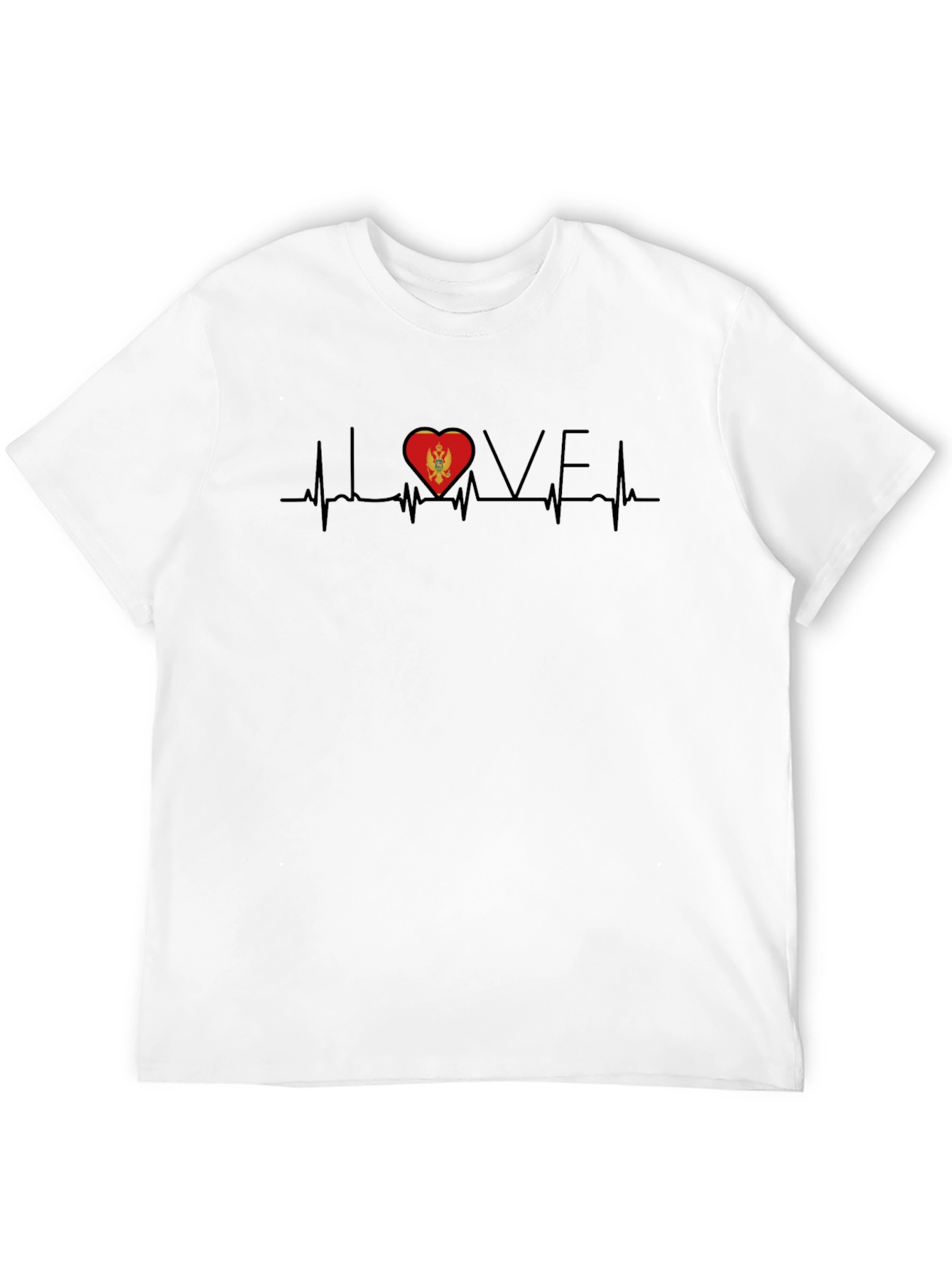 Montenegro Love Heartbeat T-Shirt - Black
