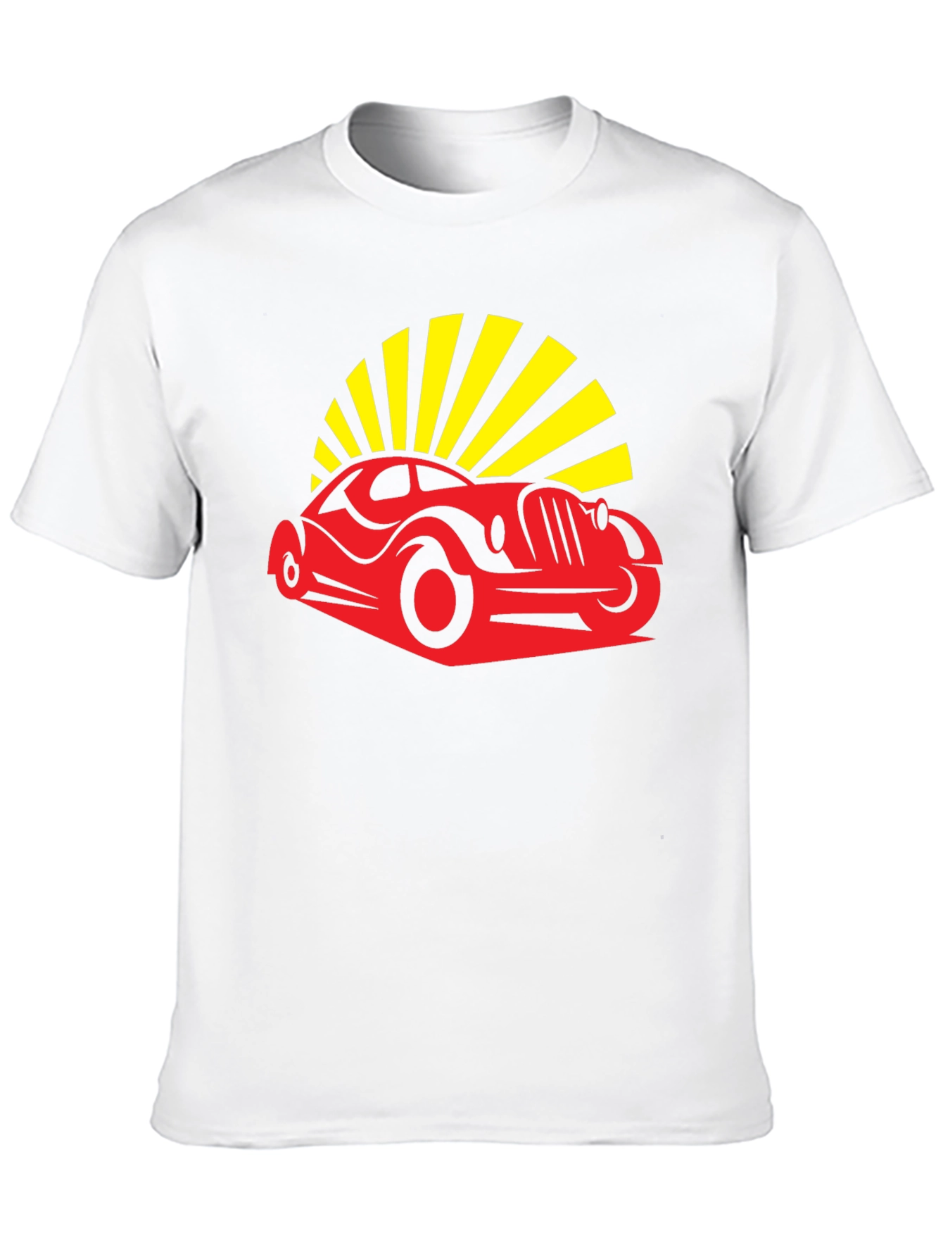 Retro Car Graphic Tee - Black Cotton