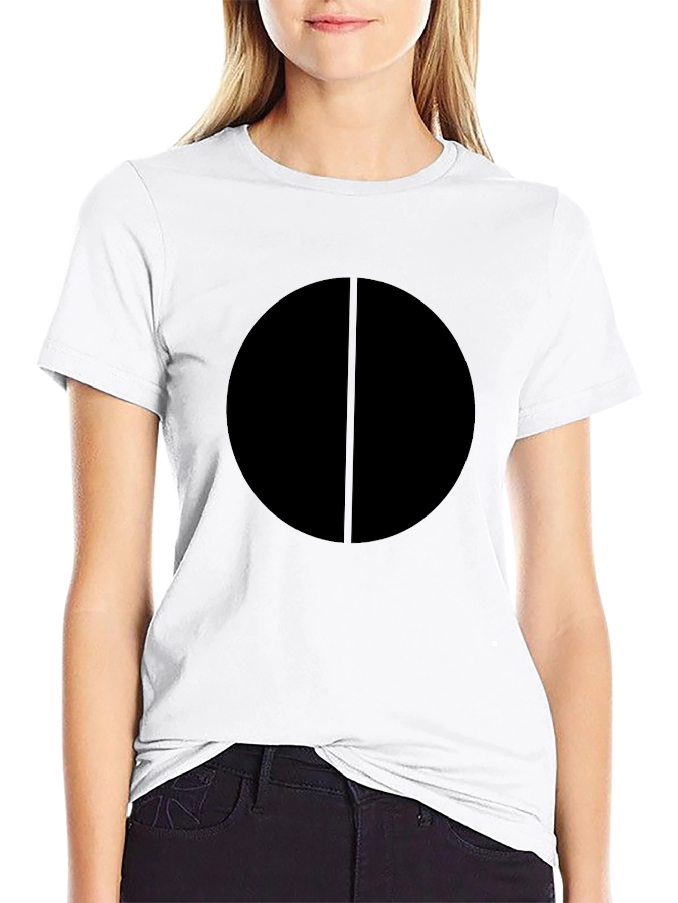 Minimalist Circle Tee - Black Graphic T-Shirt
