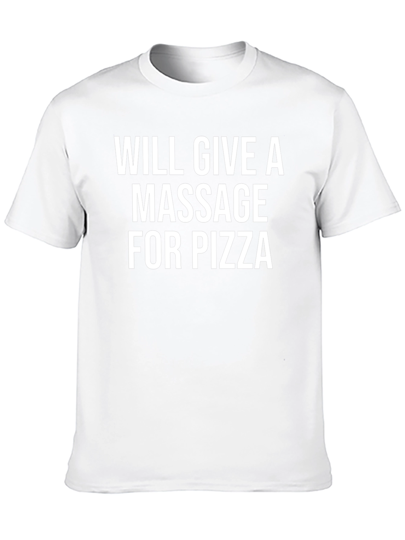 Massage for Pizza Black Graphic Tee