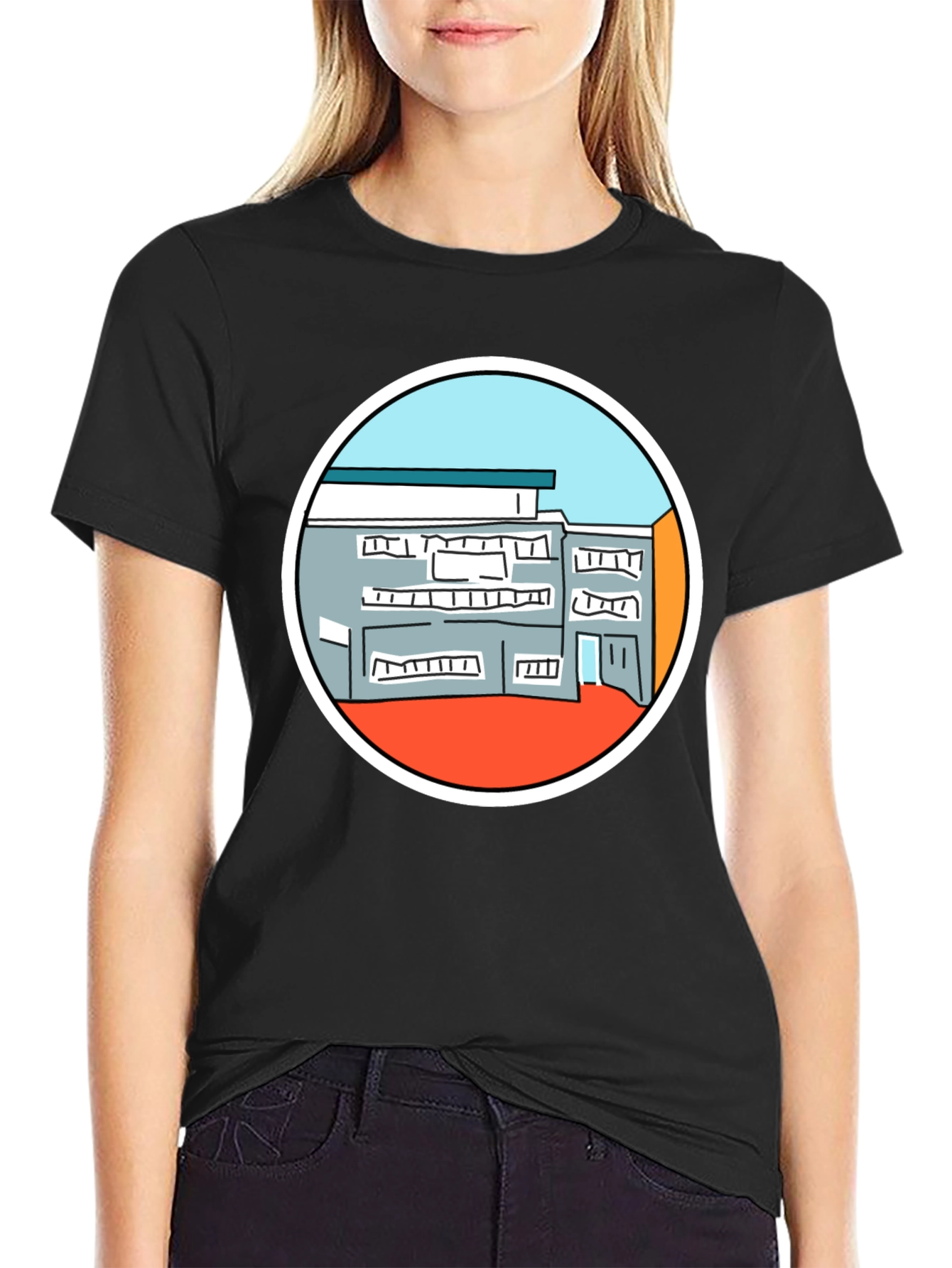 Modern Building Graphic T-Shirt - Unisex