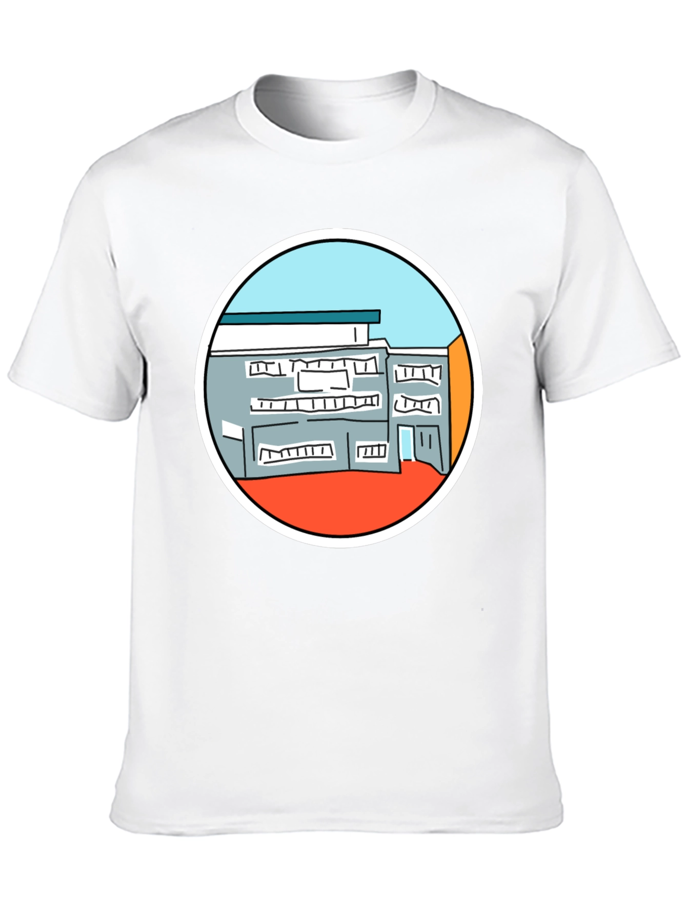 Modern Building Graphic T-Shirt - Unisex