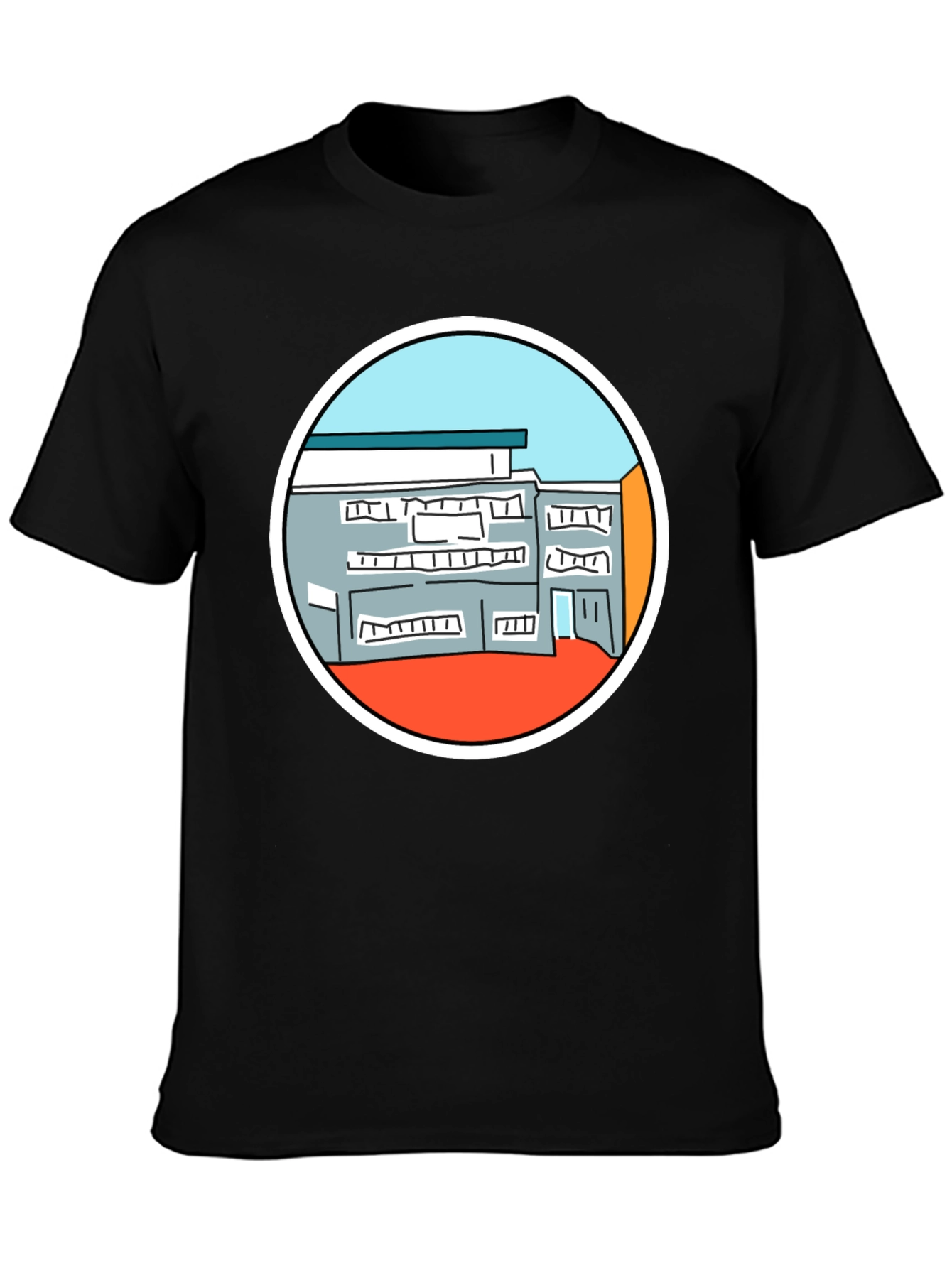 Modern Building Graphic T-Shirt - Unisex