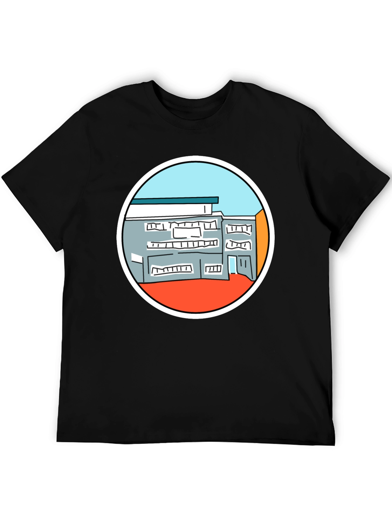 Modern Building Graphic T-Shirt - Unisex