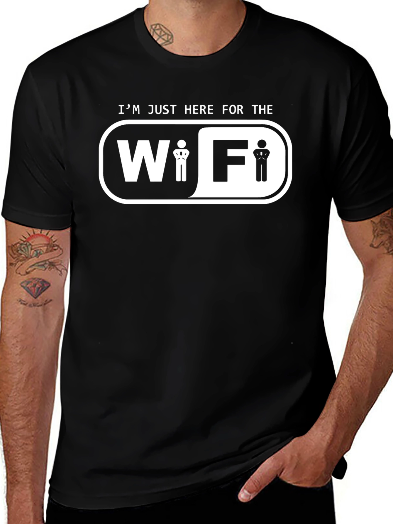 Im Just Here For The WiFi Funny T-Shirt
