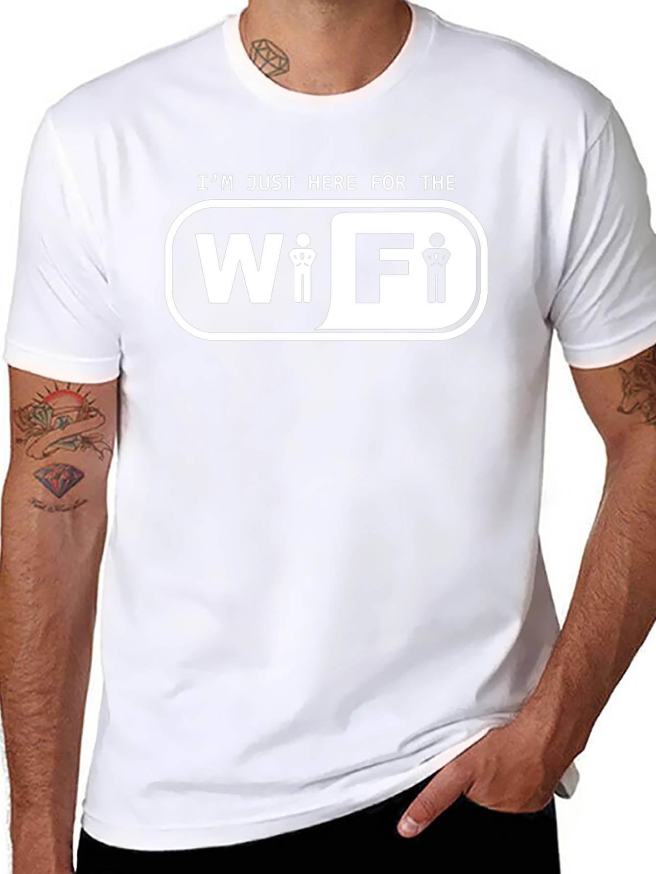 Im Just Here For The WiFi Funny T-Shirt