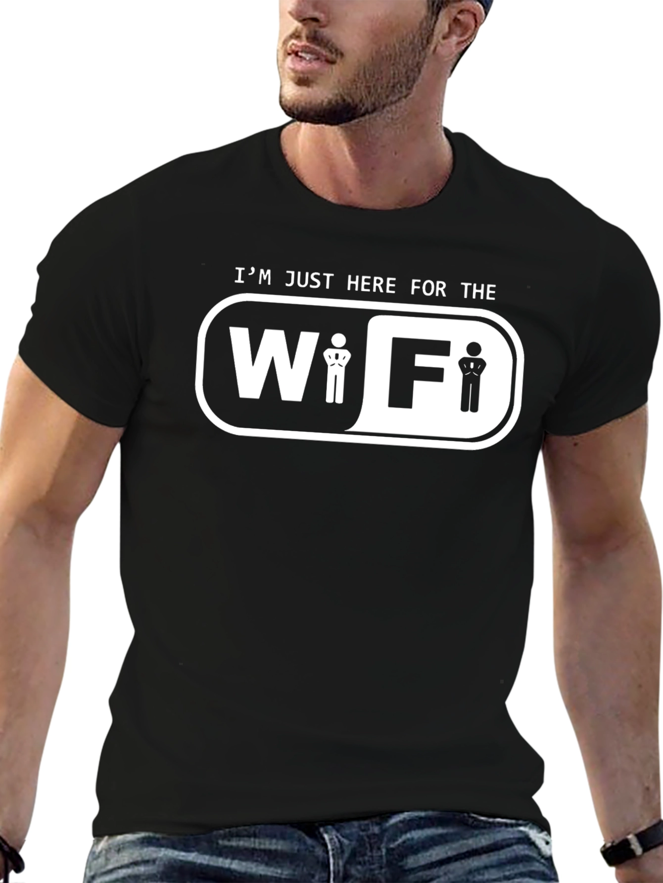 Im Just Here For The WiFi Funny T-Shirt