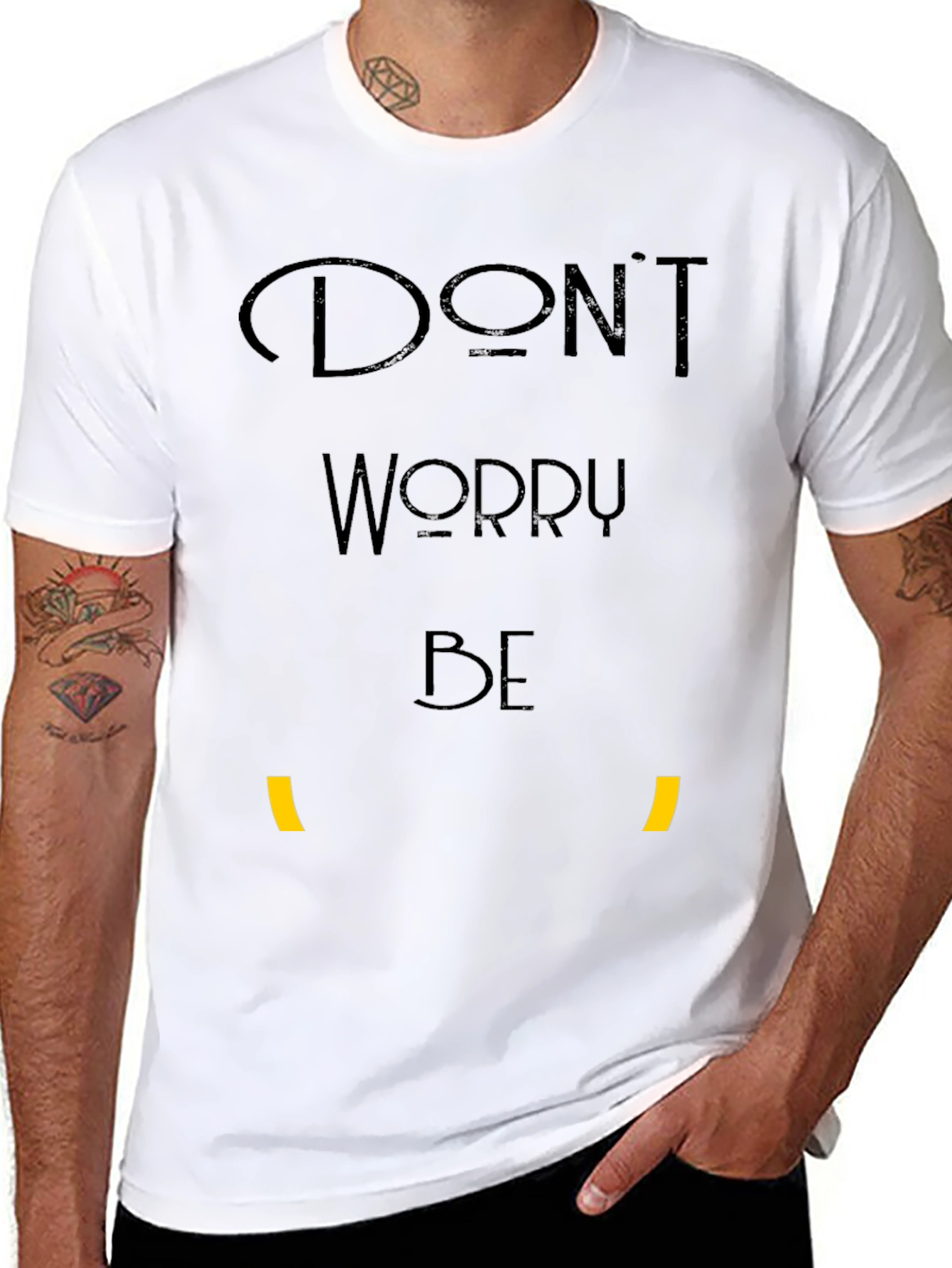 Dont Worry Be T-Shirt - Black