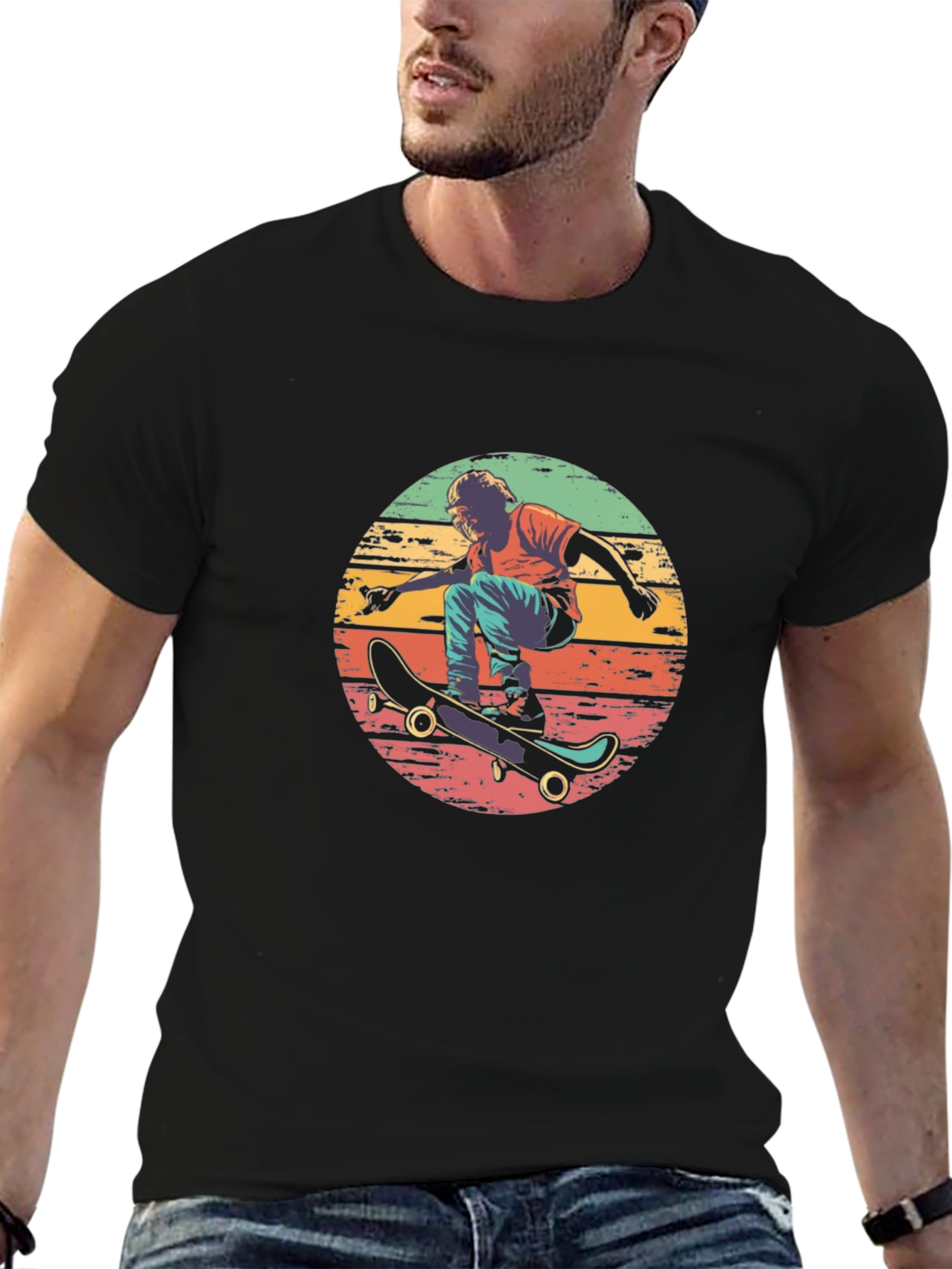 Retro Skater Graphic T-Shirt