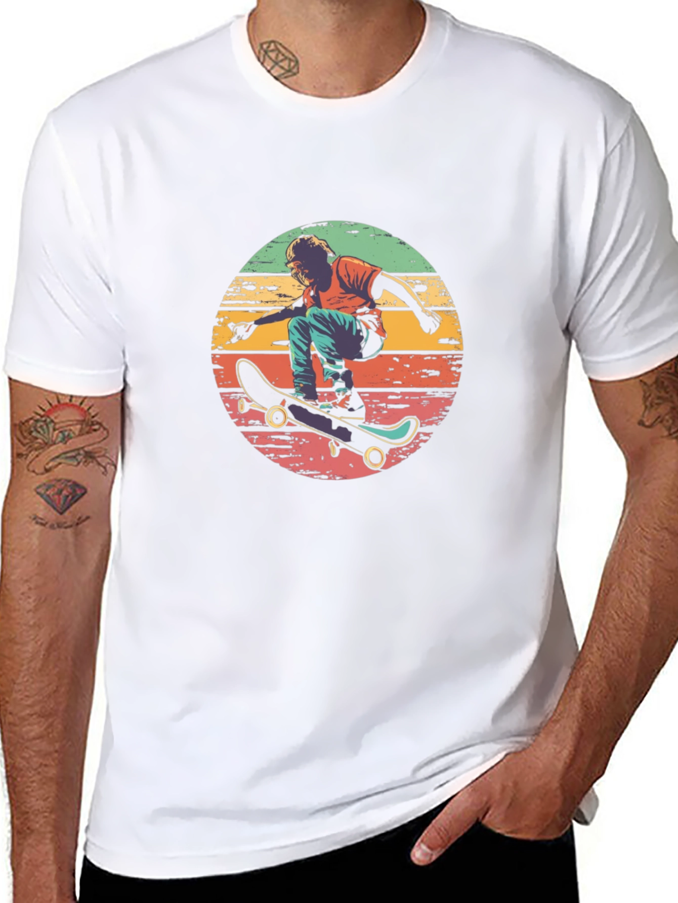 Retro Skater Graphic T-Shirt