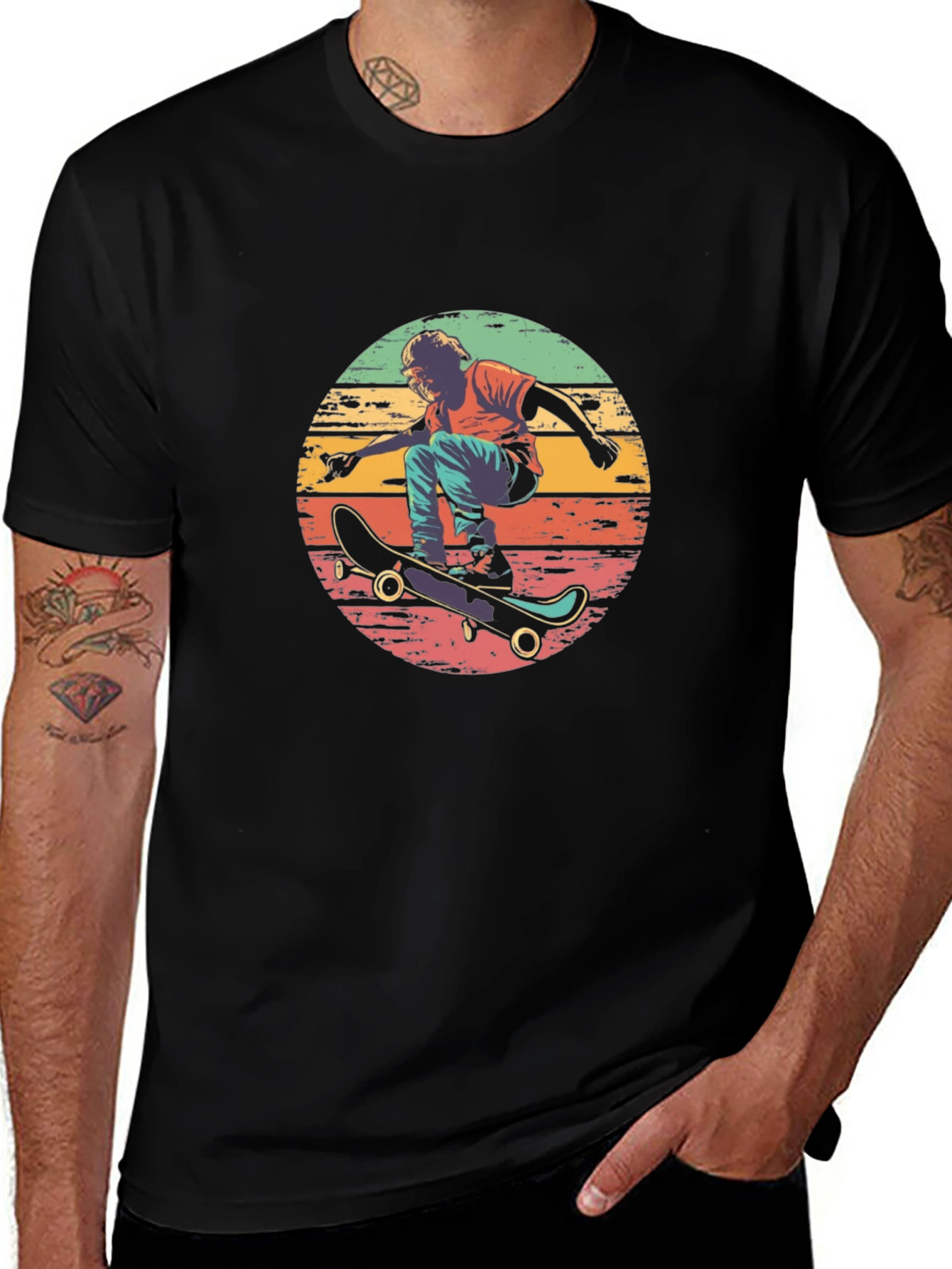Retro Skater Graphic T-Shirt