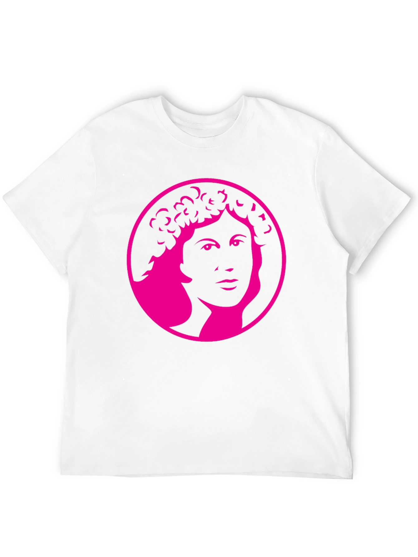 Bold Graphic Tee - Pink Portrait on Black