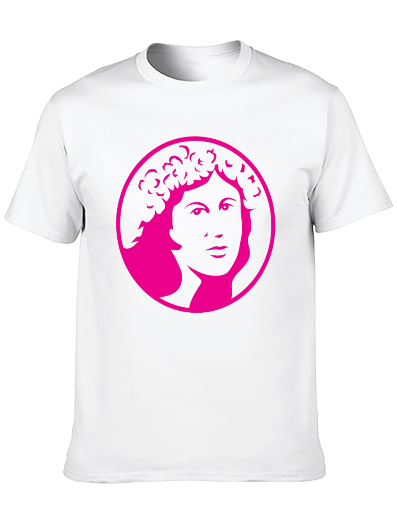 Bold Graphic Tee - Pink Portrait on Black