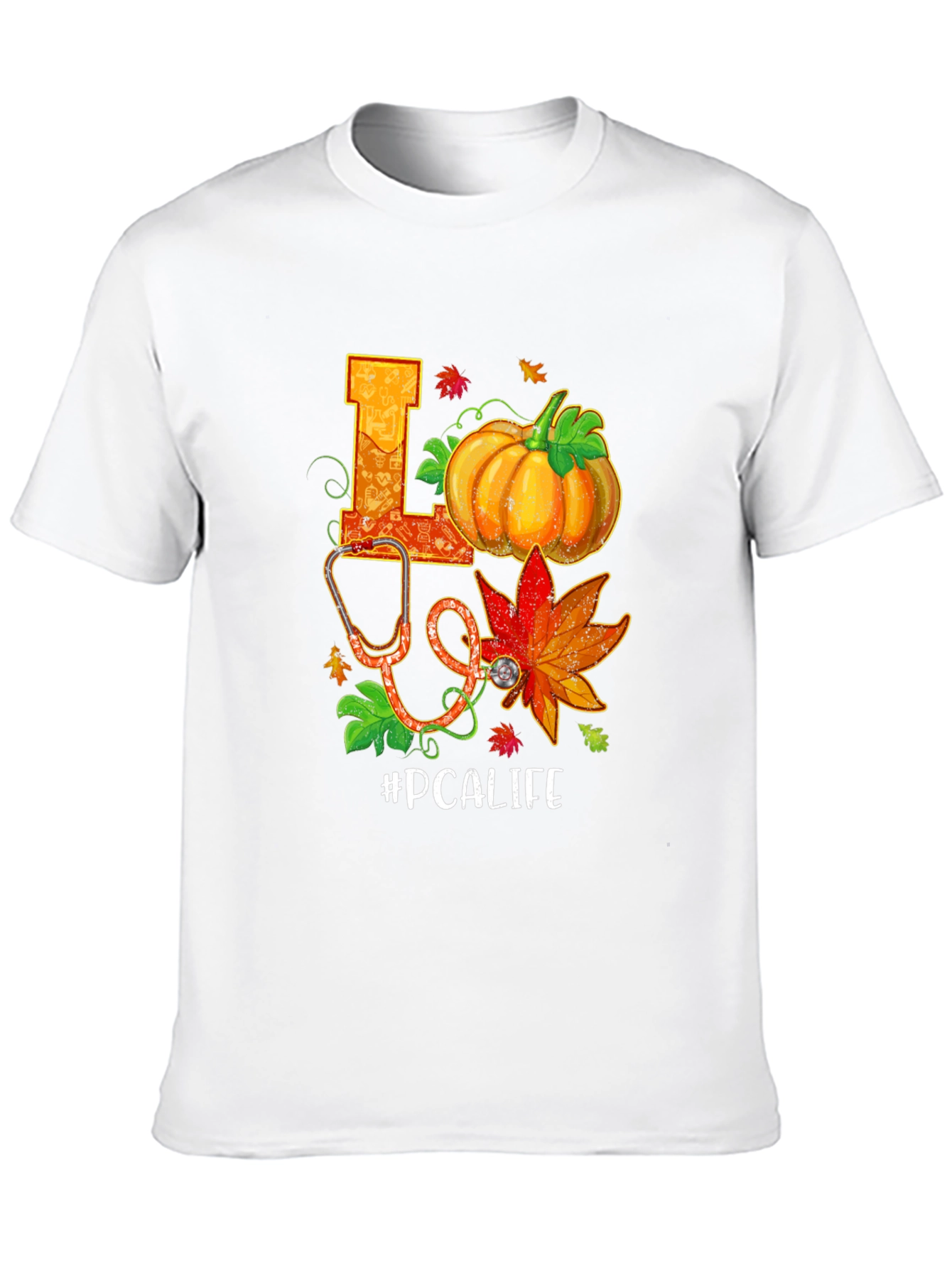 Fall PCA Life T-Shirt Pumpkin Stethoscope