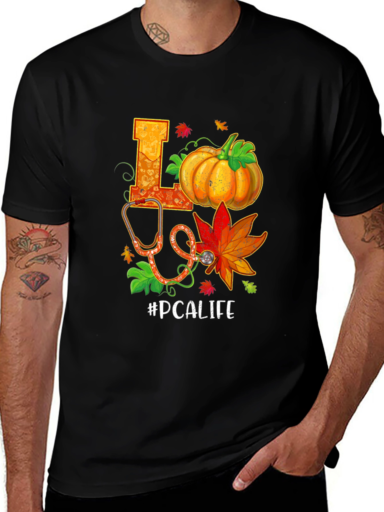 Fall PCA Life T-Shirt Pumpkin Stethoscope