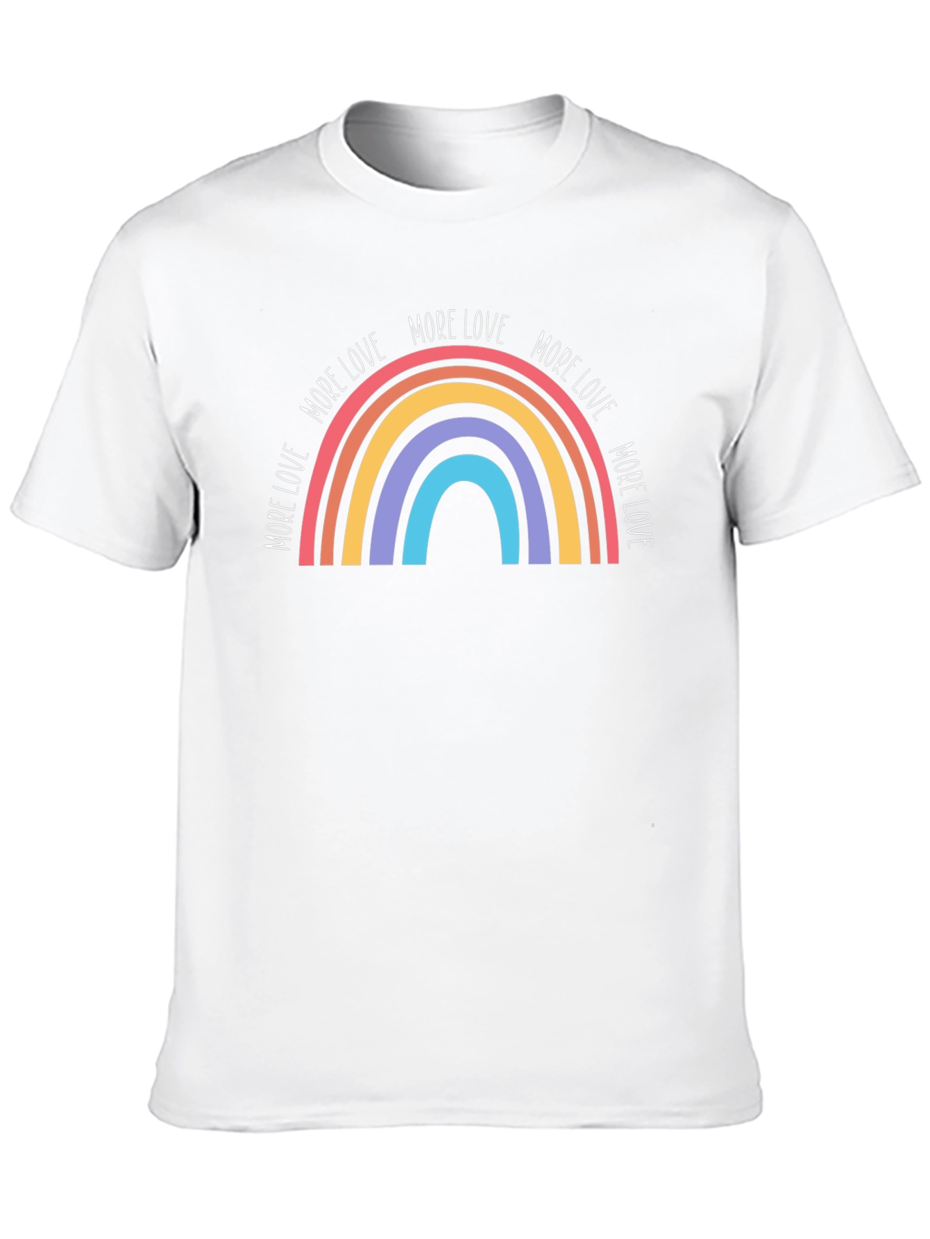 More Love Rainbow Graphic Tee - Black