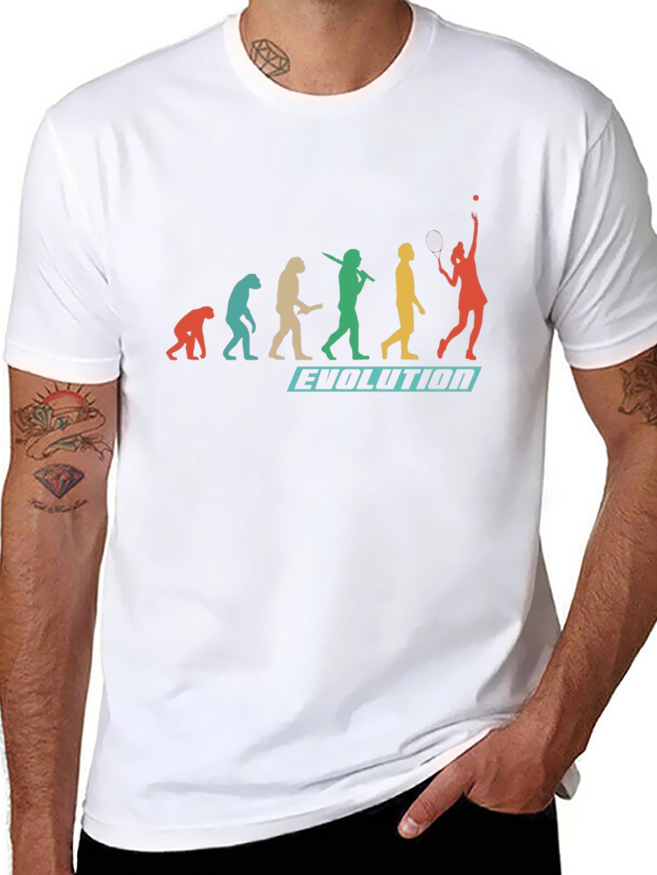 Tennis Evolution Black T-Shirt