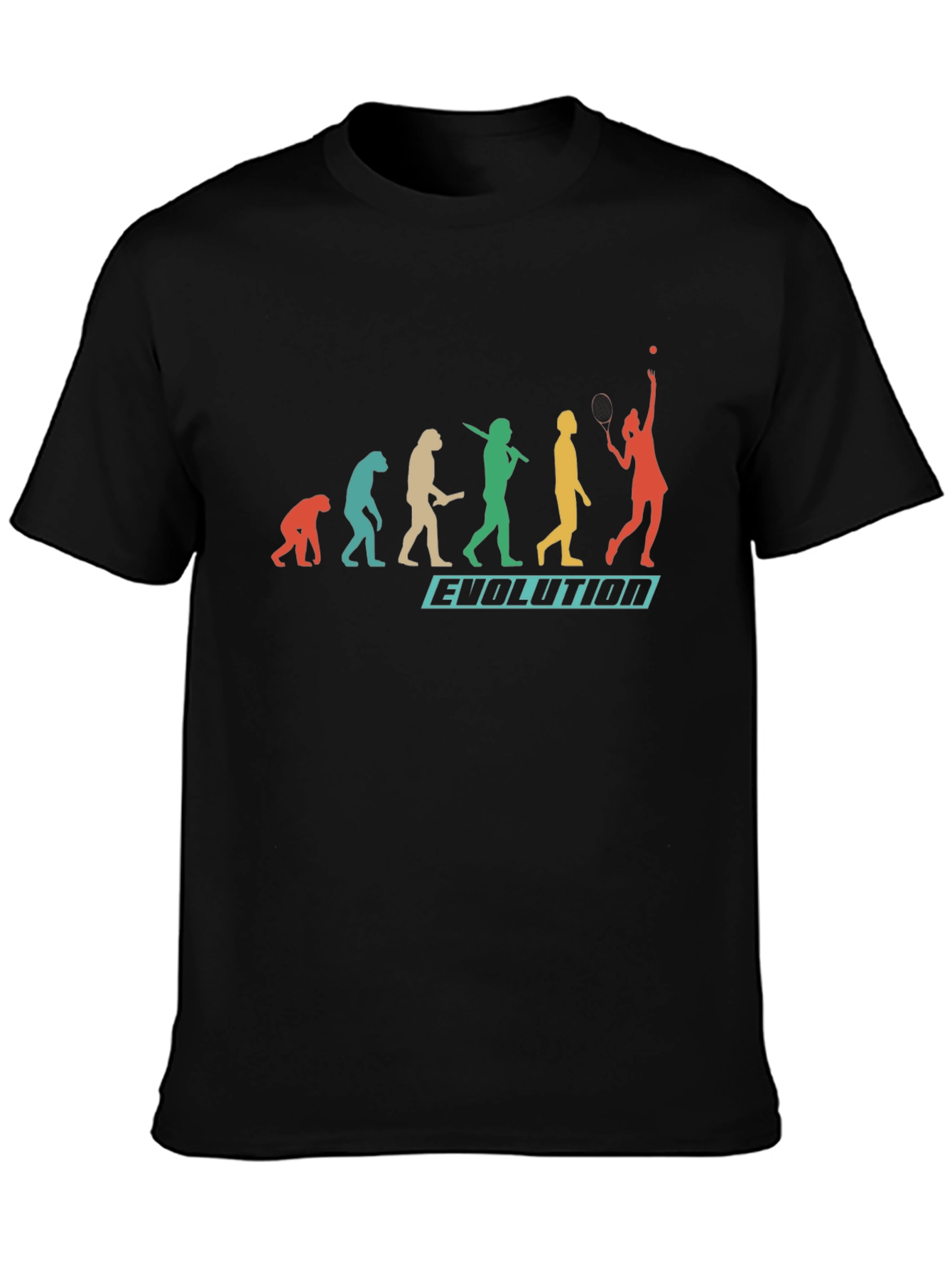 Tennis Evolution Black T-Shirt