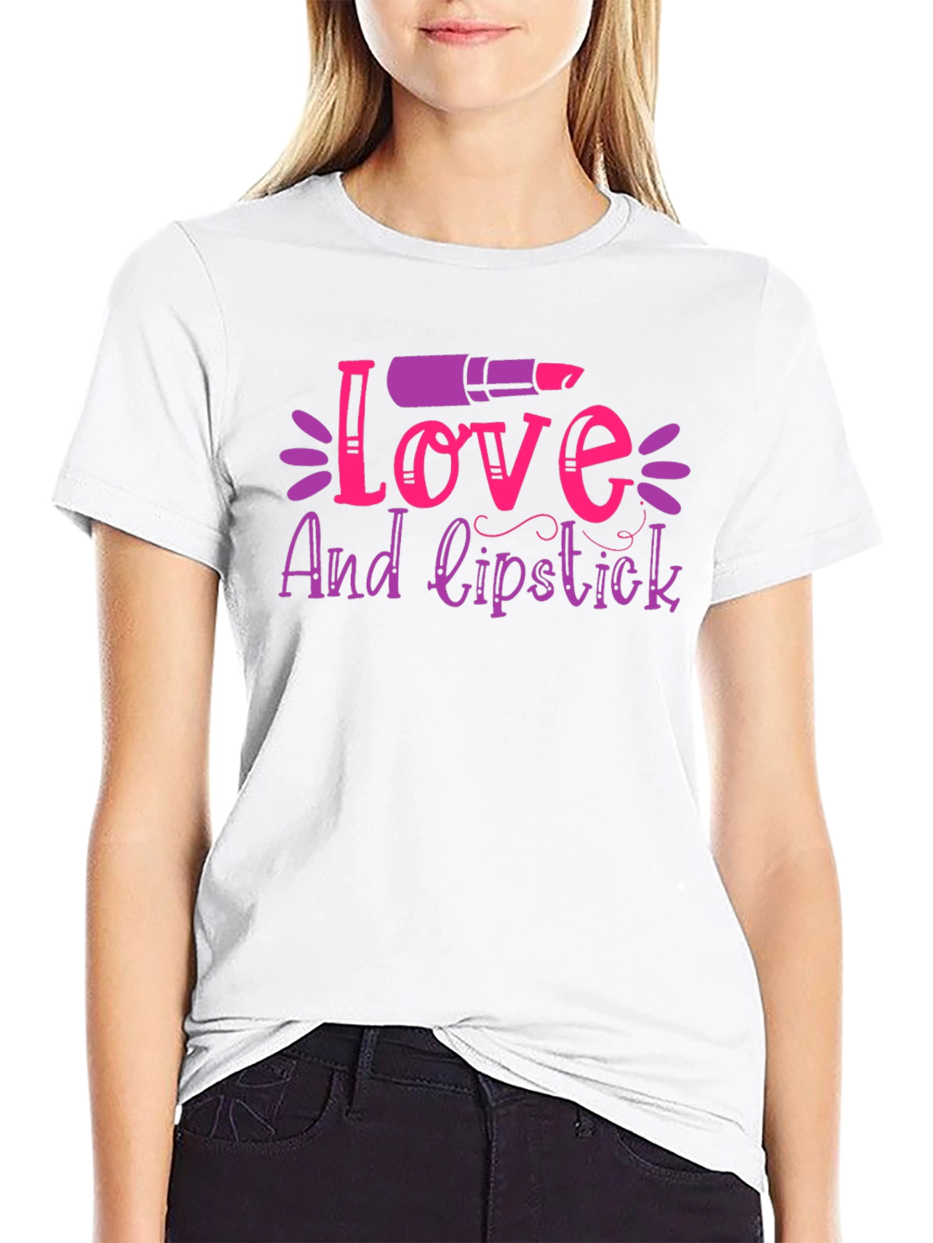 Love and Lipstick Graphic Tee - Black
