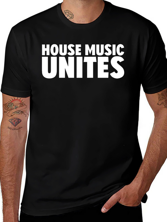 House Music Unites Black T-Shirt