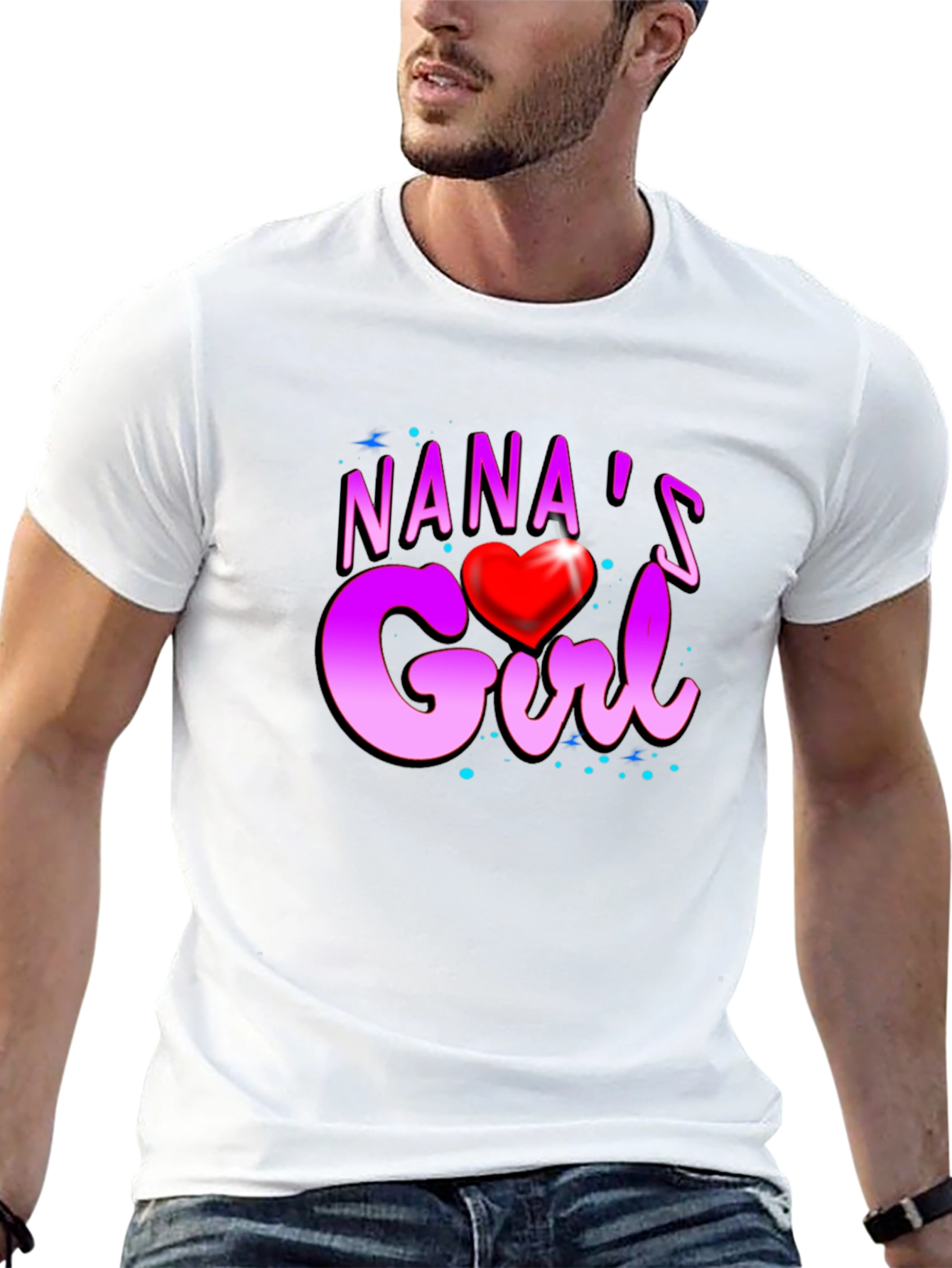 Nanas Girl Heart Graphic T-Shirt