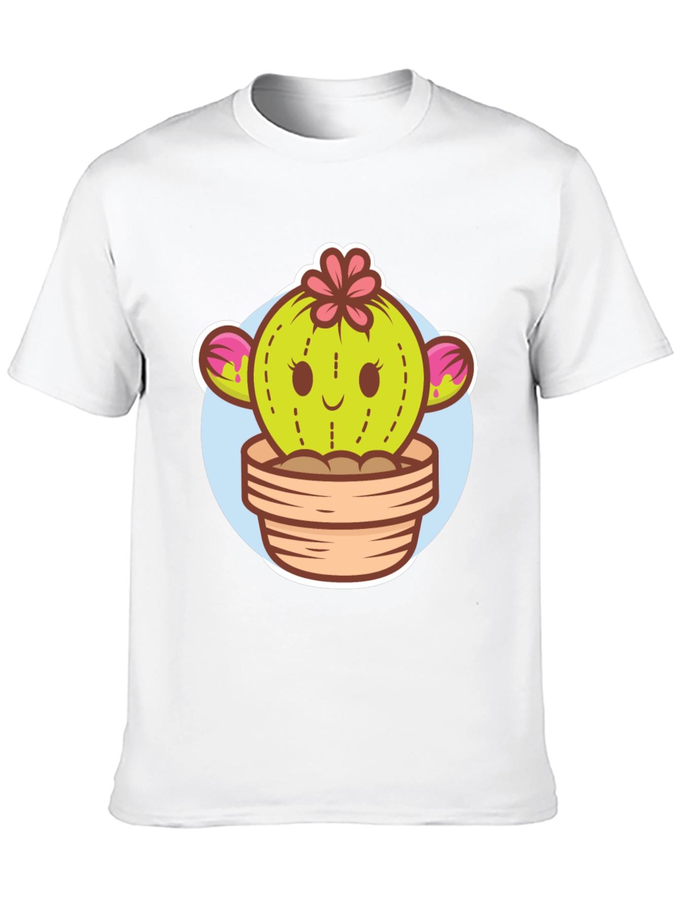 Cute Cactus Potted Plant Graphic Tee