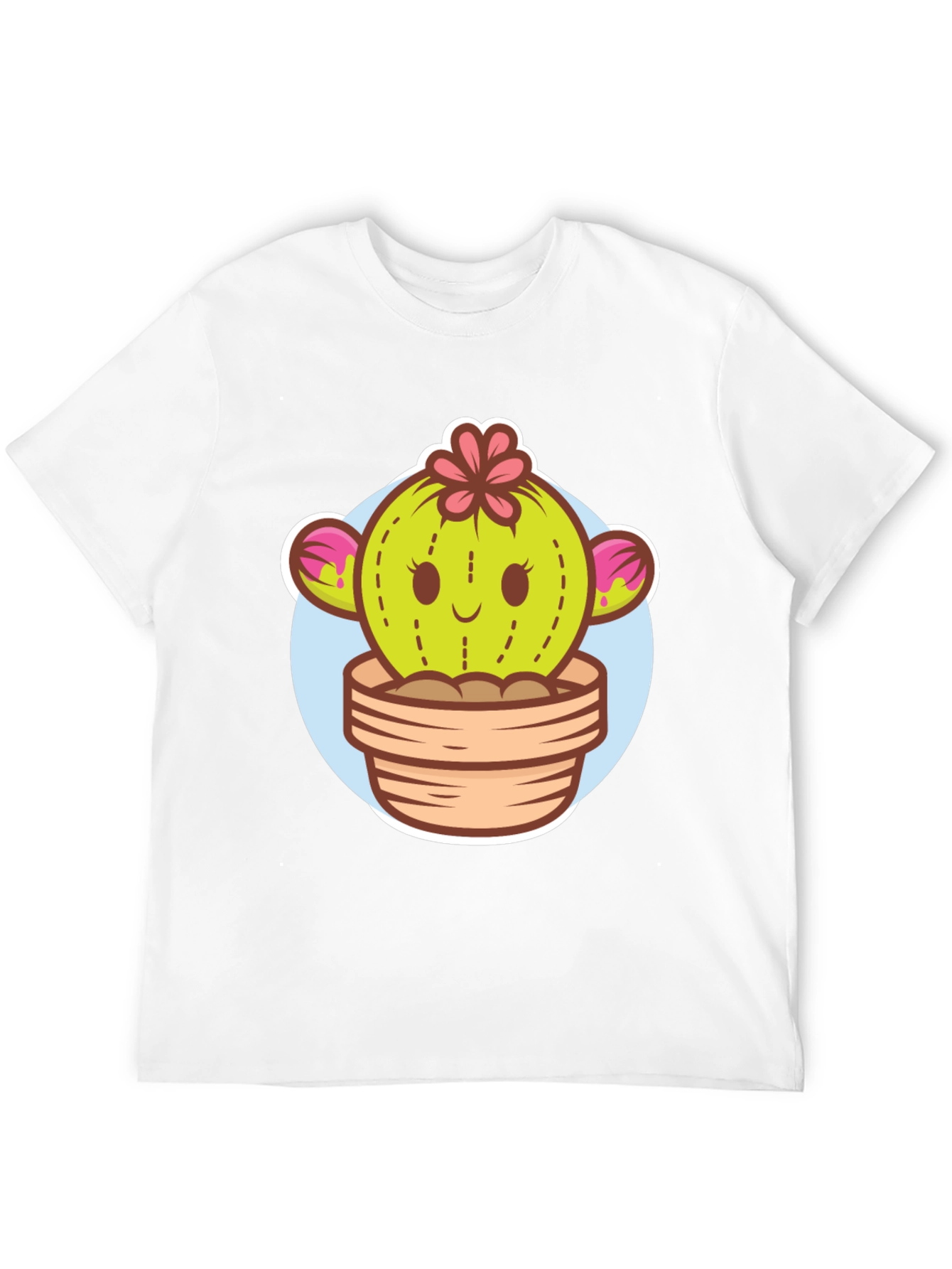 Cute Cactus Potted Plant Graphic Tee
