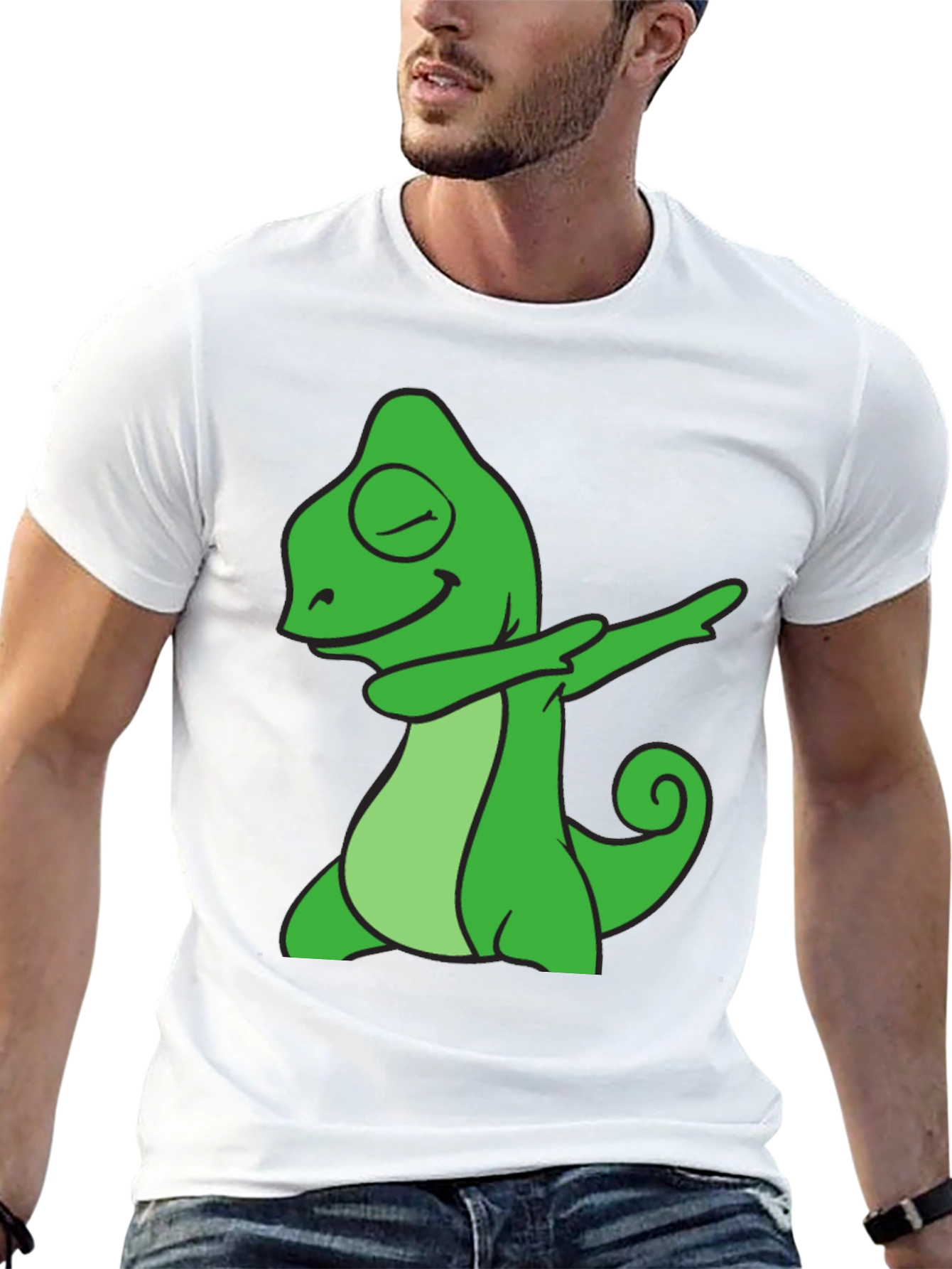 Dabbing Chameleon T-Shirt - Cool Graphic Tee