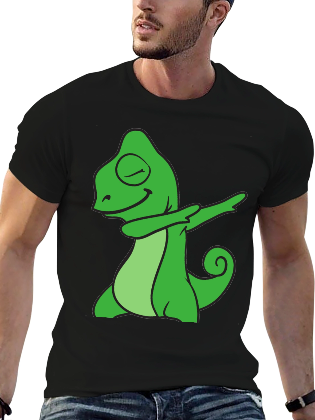 Dabbing Chameleon T-Shirt - Cool Graphic Tee