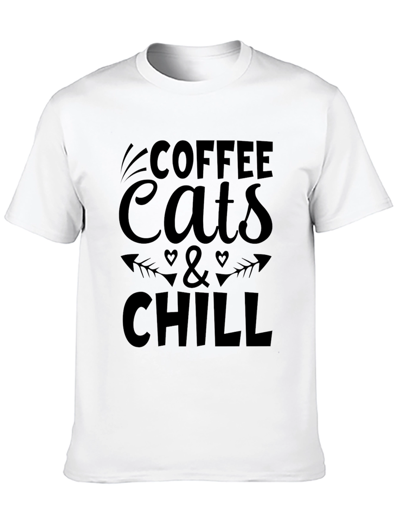 Coffee Cats & Chill Black Graphic Tee