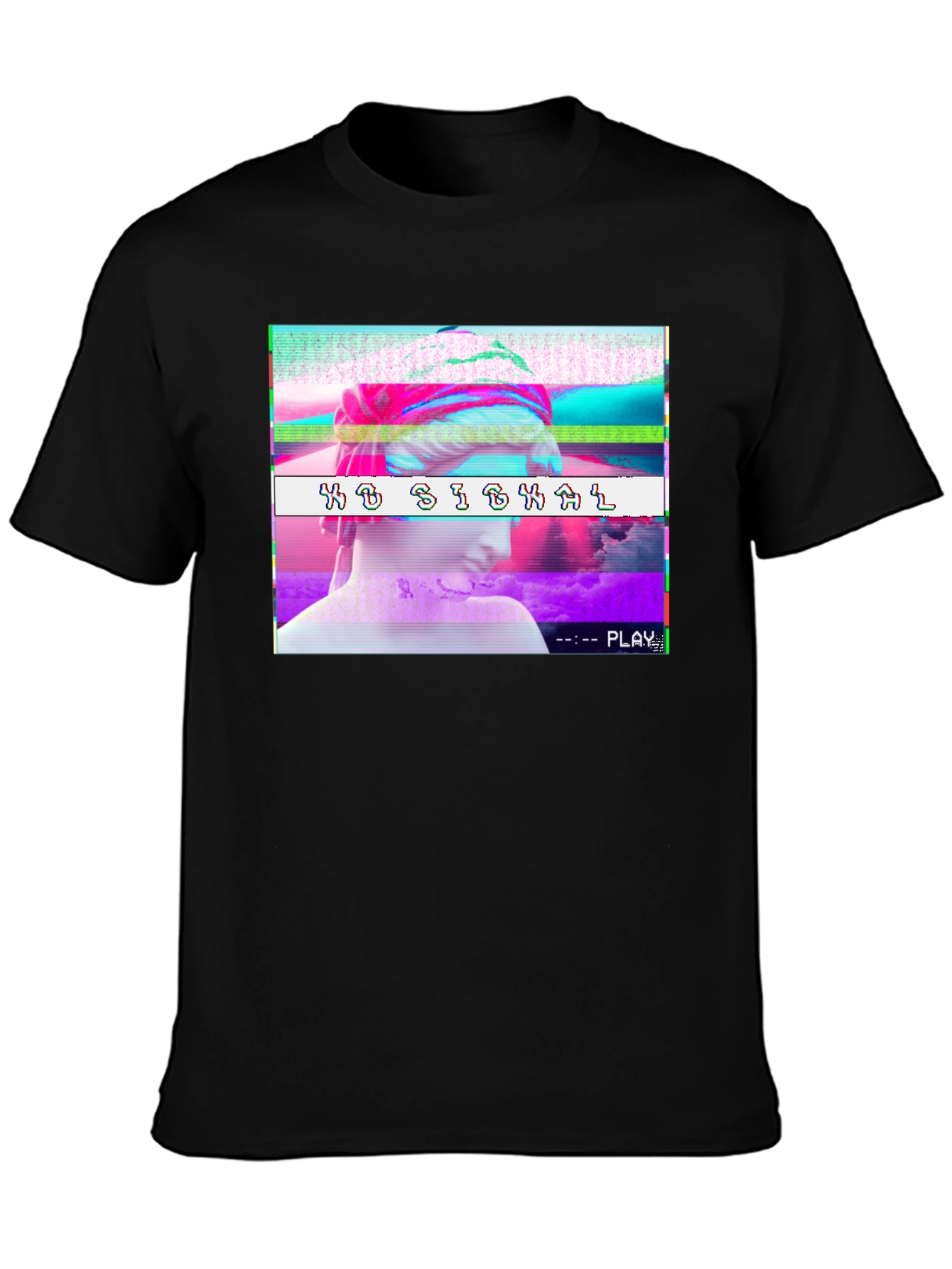 No Signal Glitch Aesthetic T-Shirt